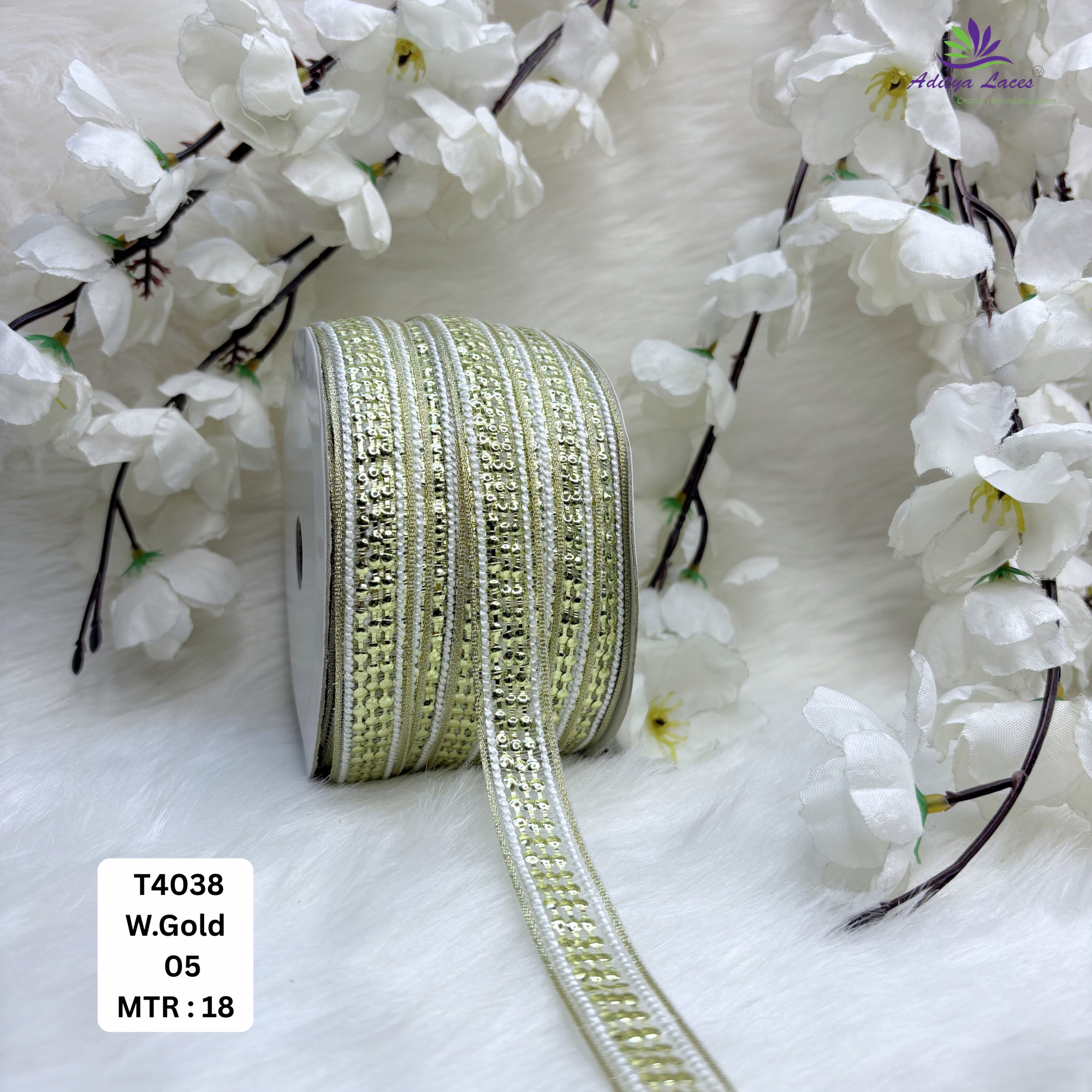Designer Silver Embroidery Lace Trim for Saree Garments