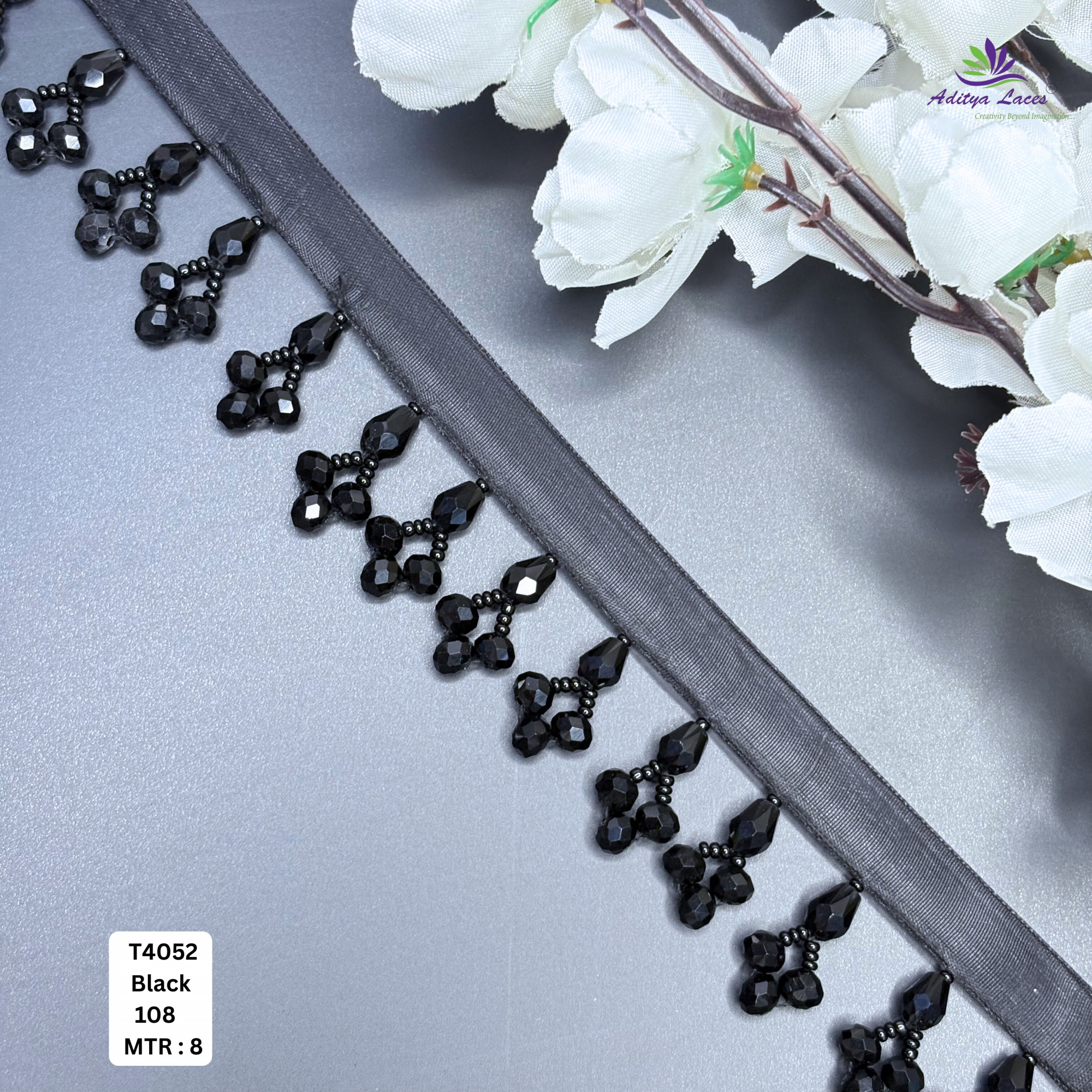 Luxury Gold Pearl Moti Lace Trim