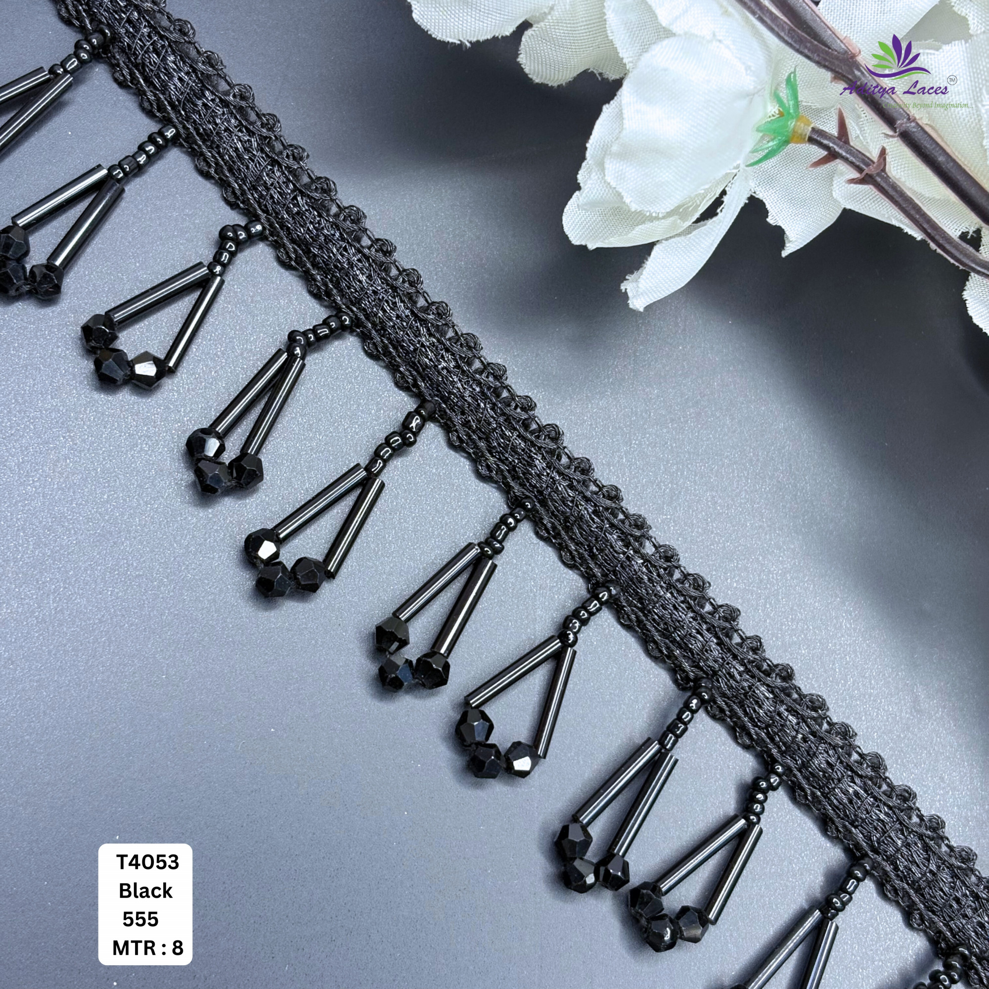 Handcrafted Gold Pearl Moti Lace Trim