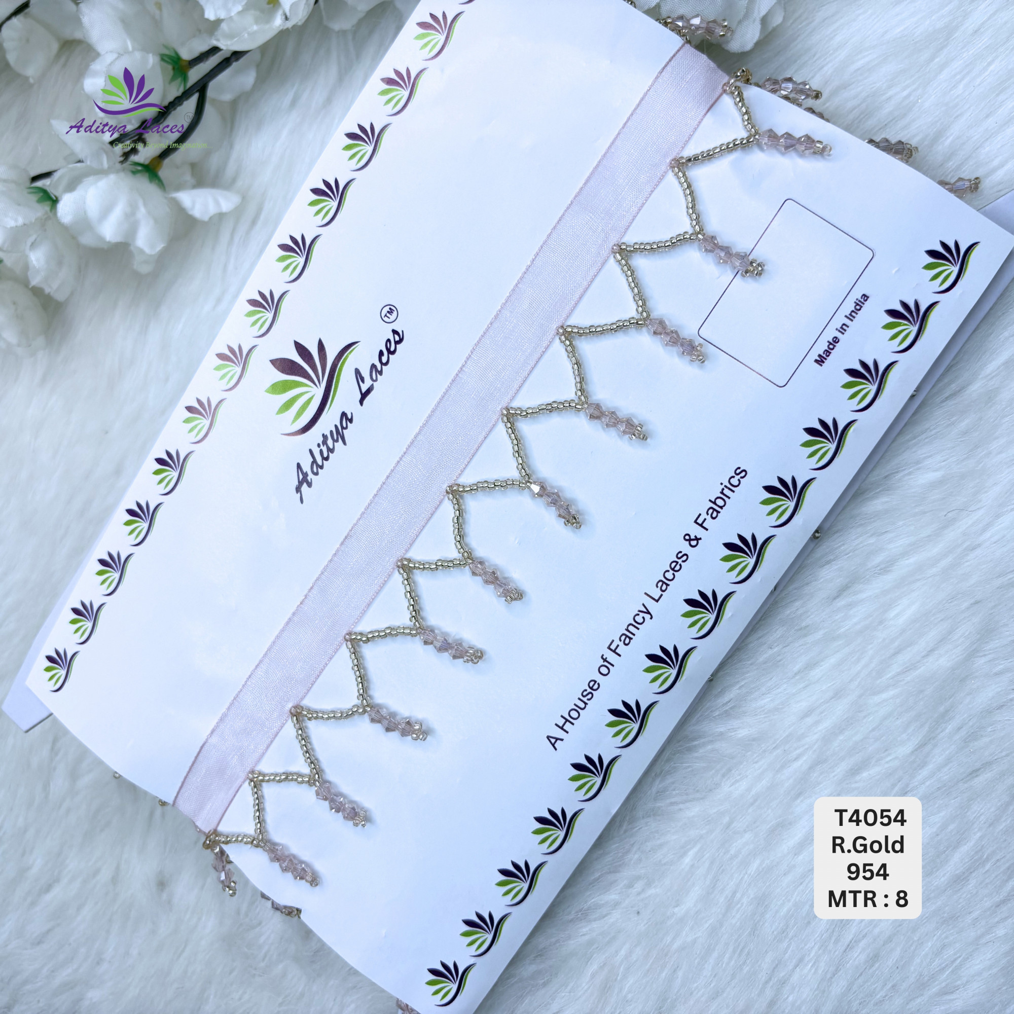 Decorative Gold Pearl Moti Lace Trim