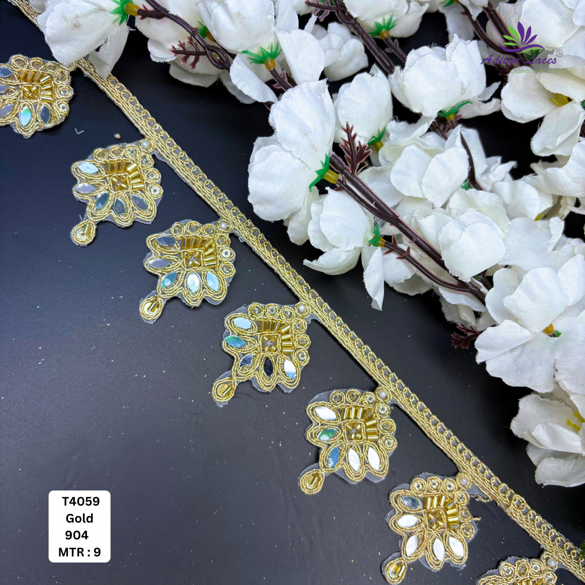 Exclusive Designer Beads Border for Ethnic Dresses