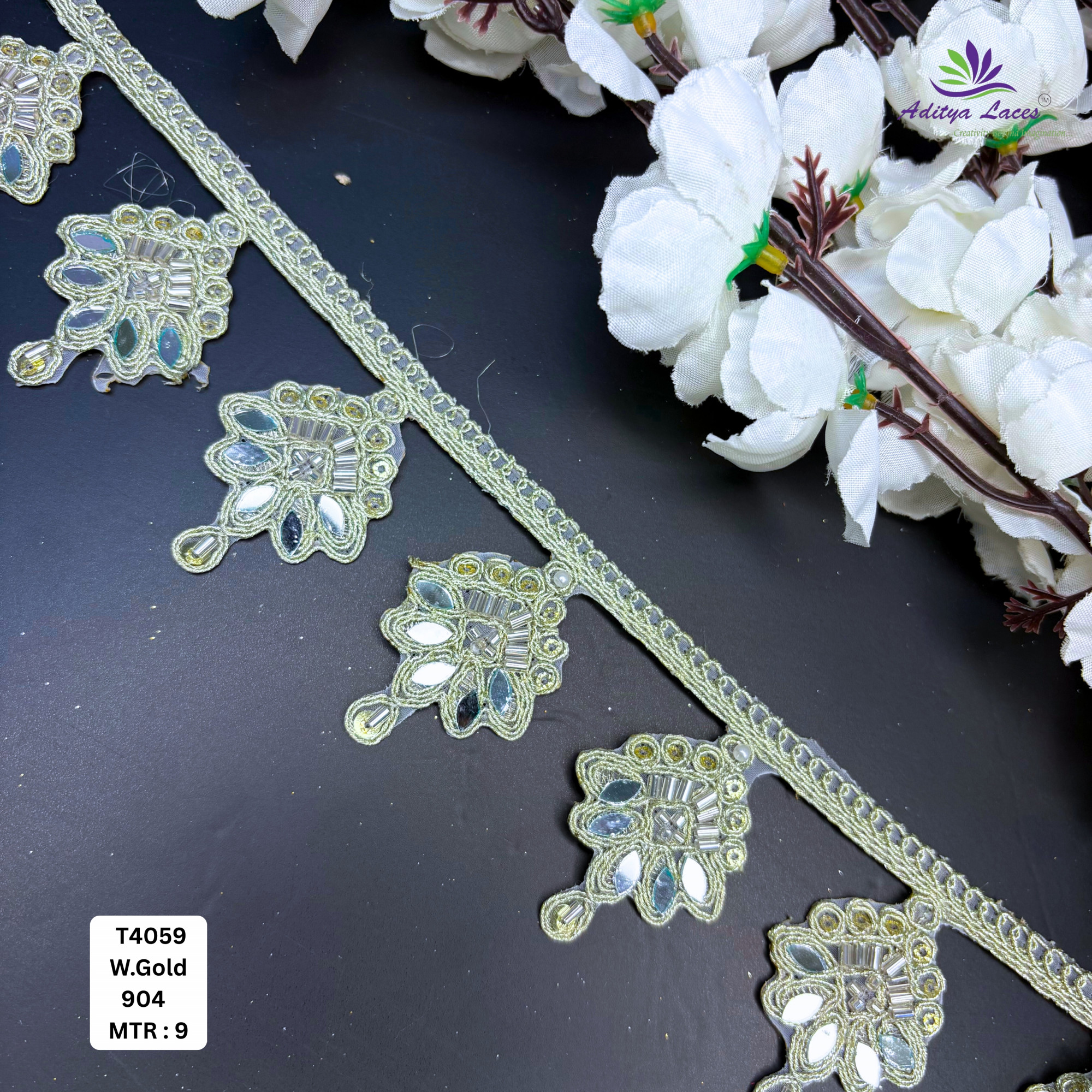 Exclusive Designer Beads Border for Ethnic Dresses