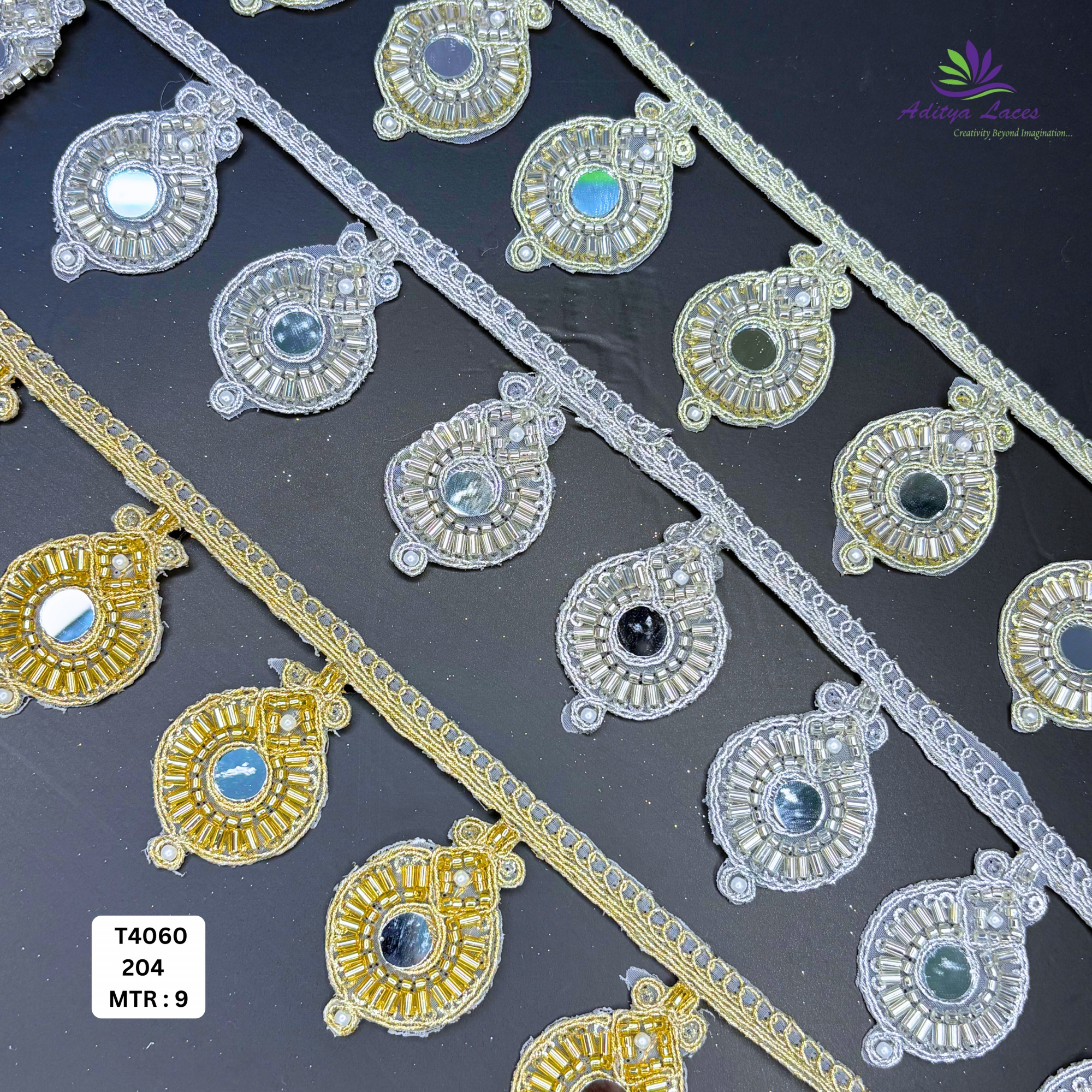 Classic Beads Lace Trim for Garment Decoration