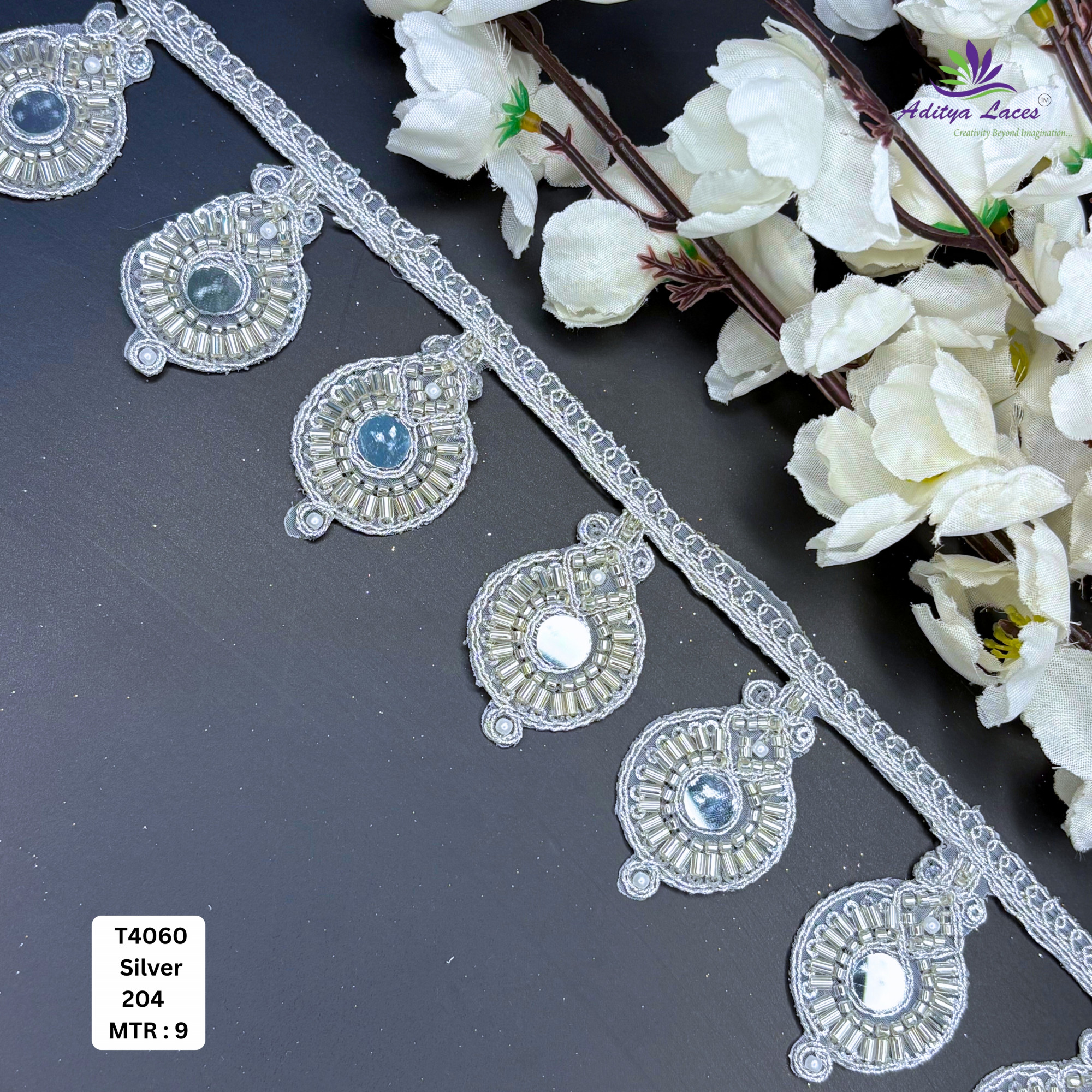 Classic Beads Lace Trim for Garment Decoration