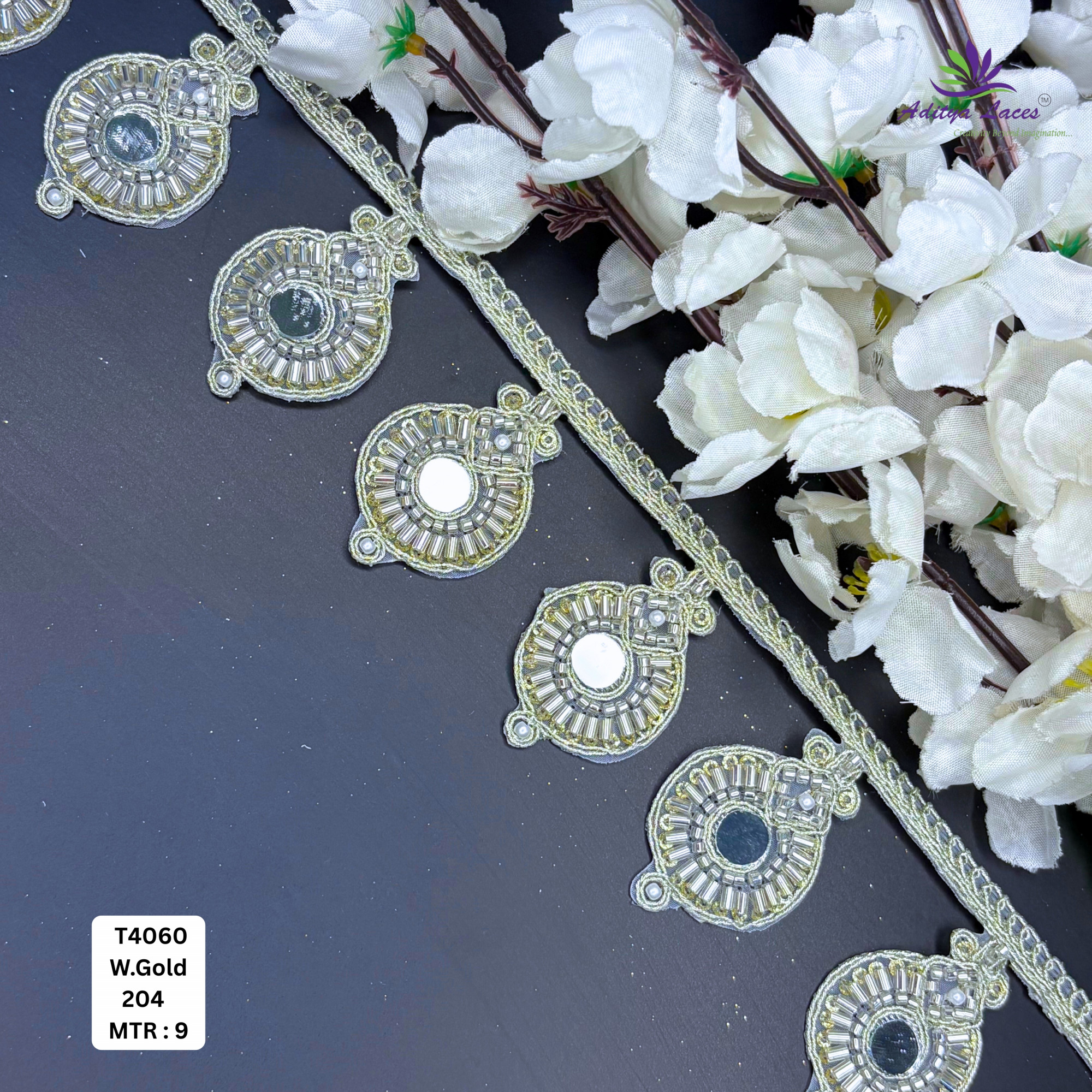 Classic Beads Lace Trim for Garment Decoration