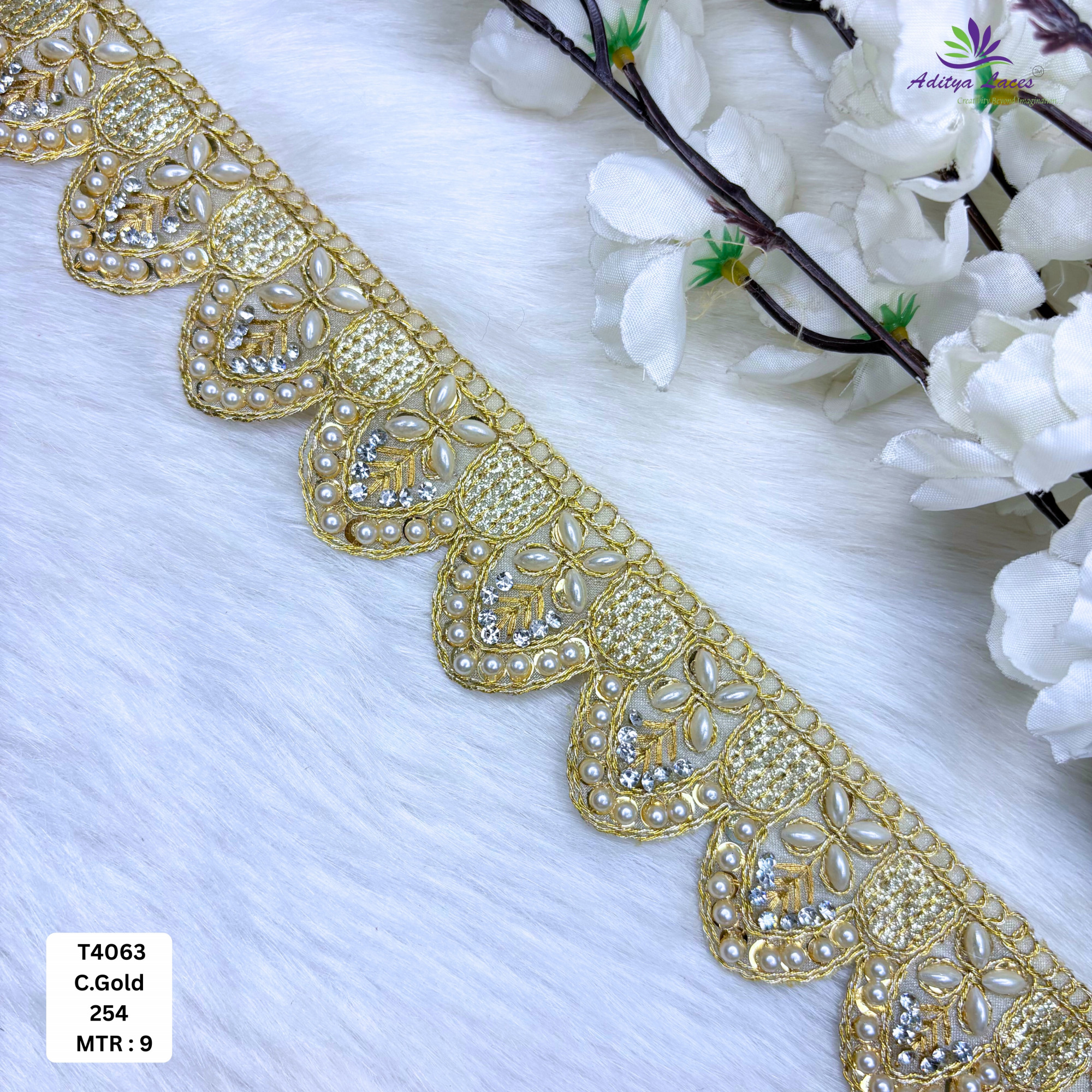 Fancy Silver Embroidery Lace Trim for Saree Garments