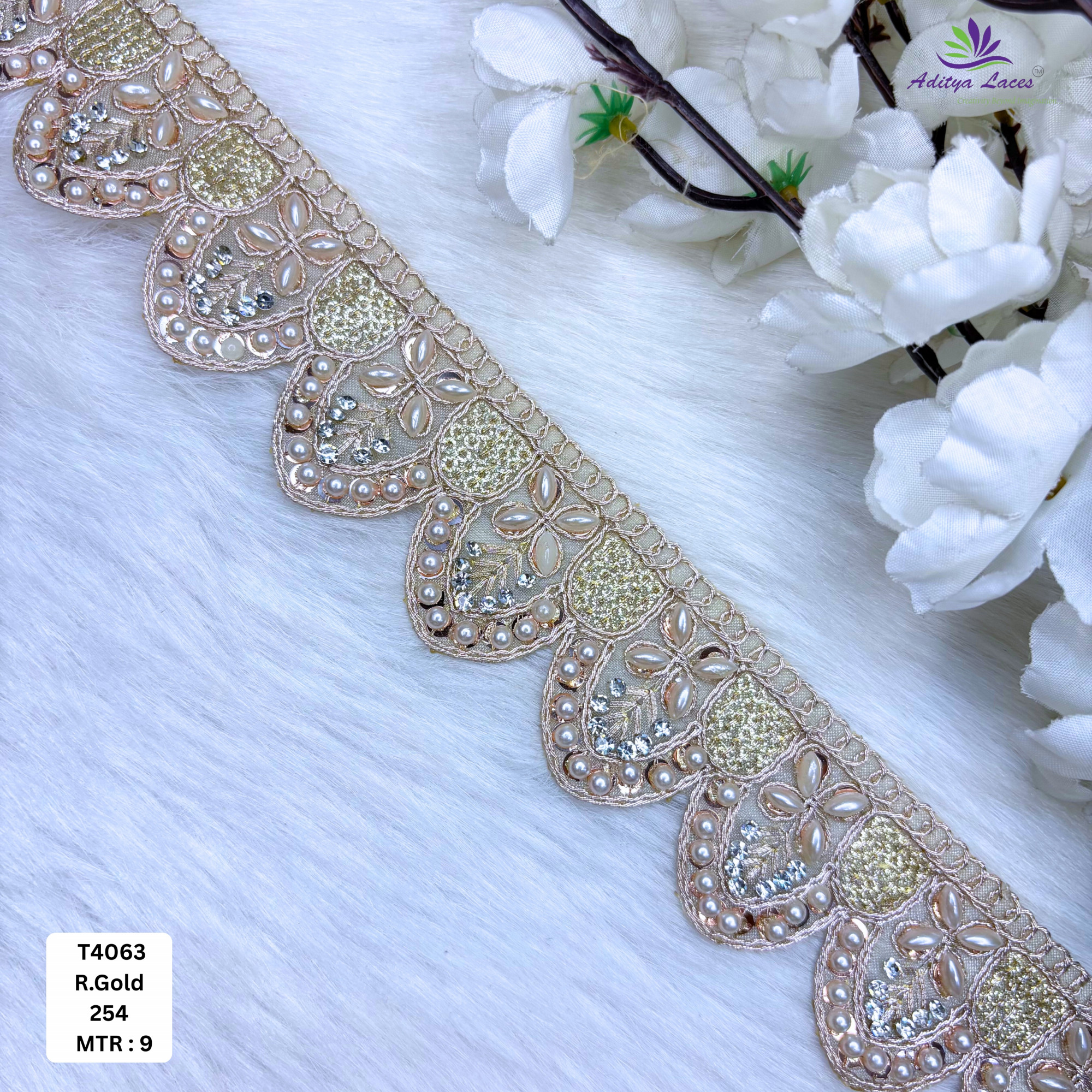 Fancy Silver Embroidery Lace Trim for Saree Garments