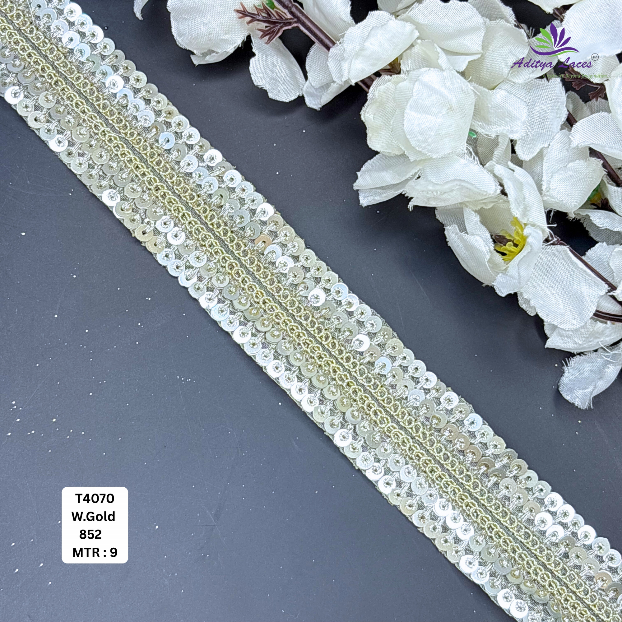 Bridal Silver Embroidery Lace Trim for Saree Garments