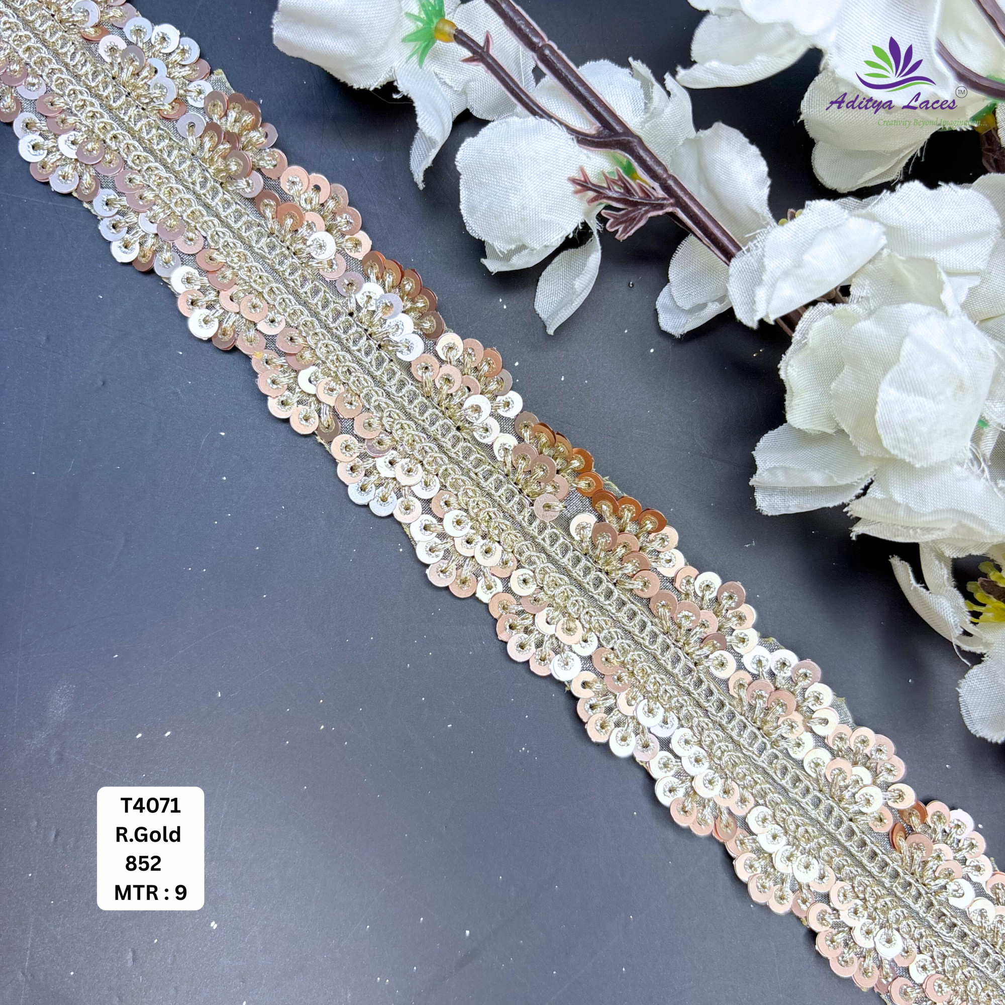 Designer Silver Embroidery Lace Trim for Saree Garments