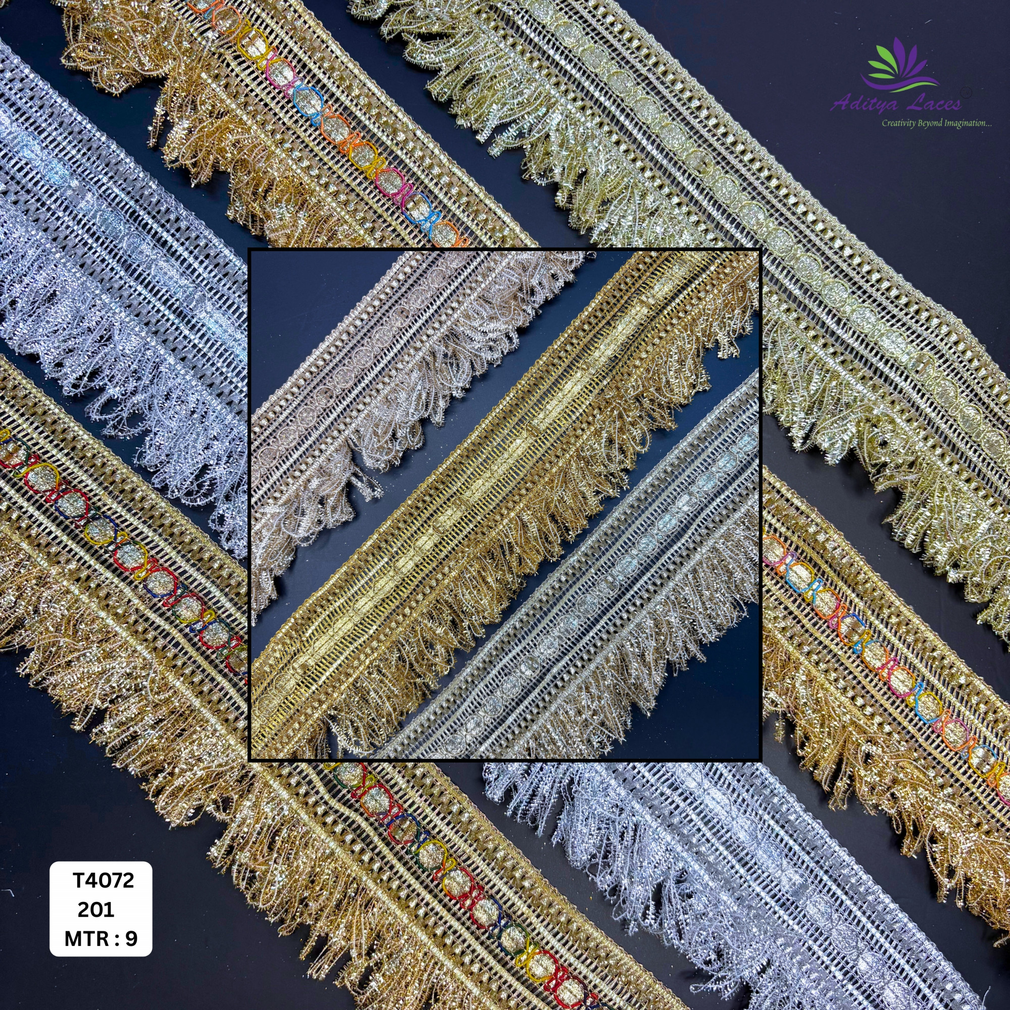 Royal Readymade Lace Border with Zari Work for Saree Bridal Wear