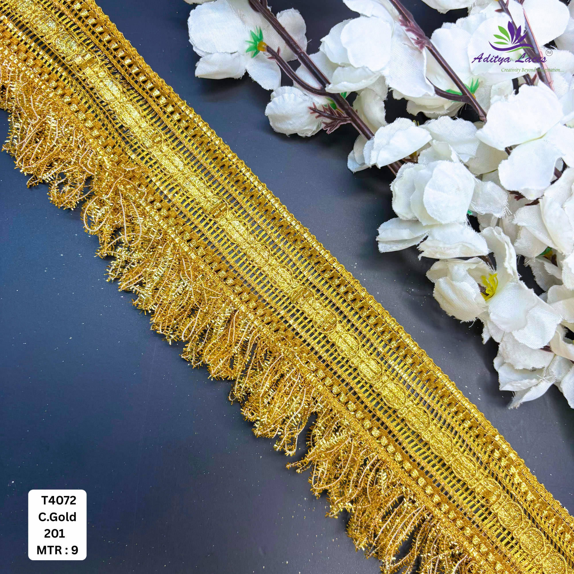 Royal Readymade Lace Border with Zari Work for Saree Bridal Wear