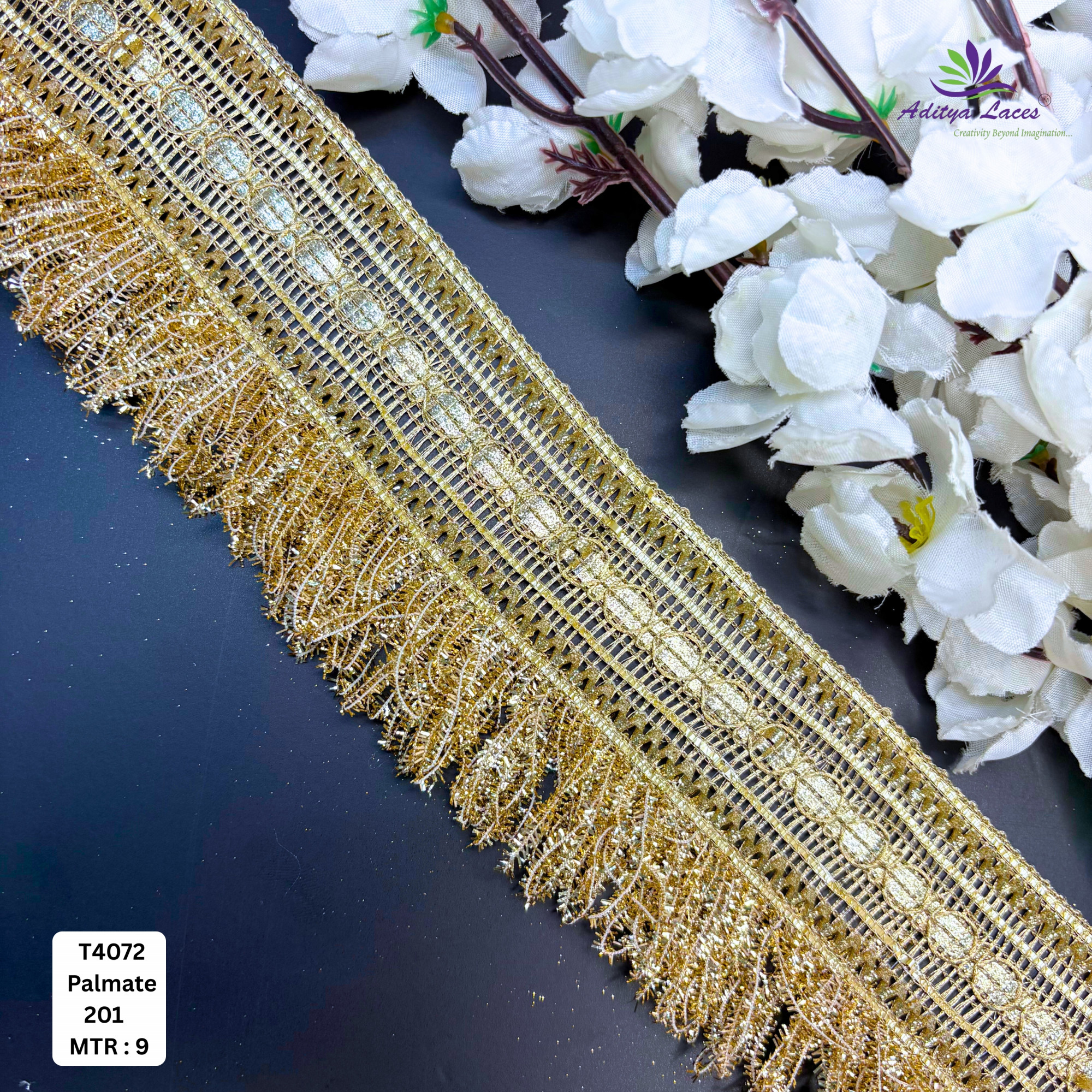 Royal Readymade Lace Border with Zari Work for Saree Bridal Wear