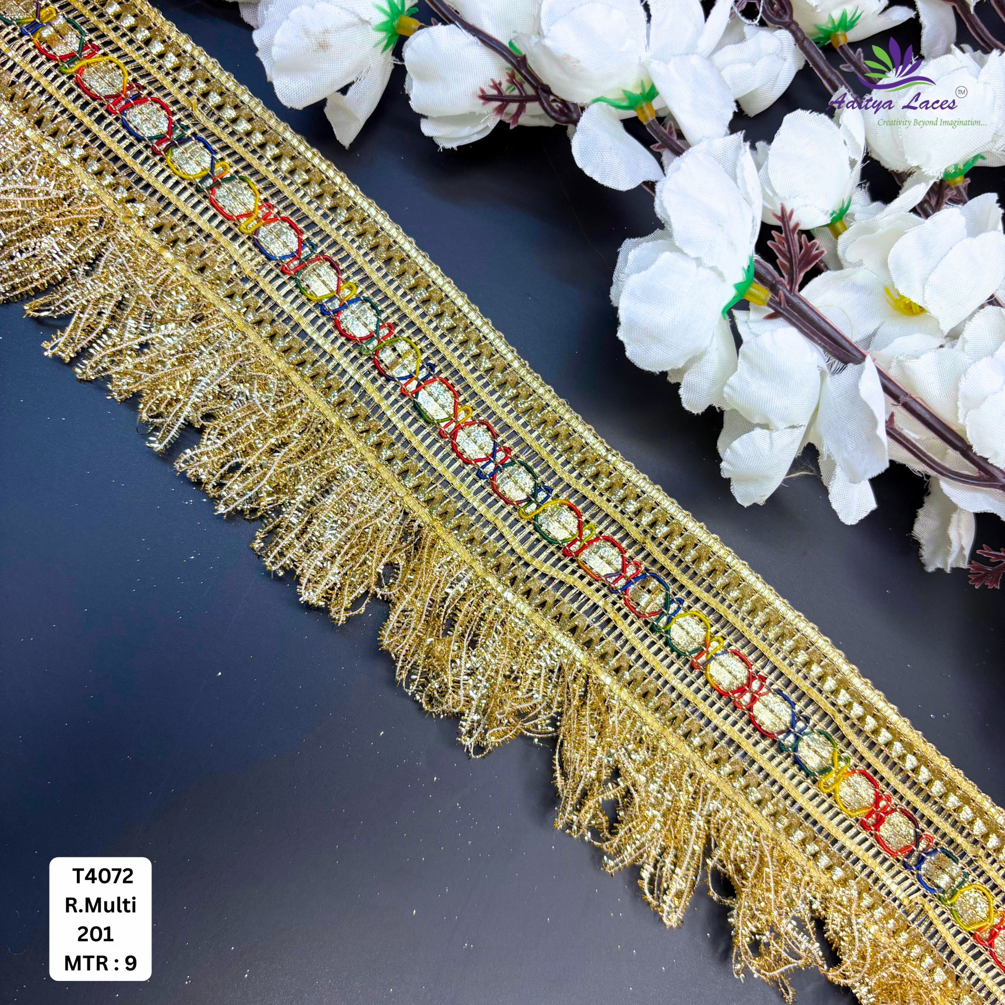 Royal Readymade Lace Border with Zari Work for Saree Bridal Wear