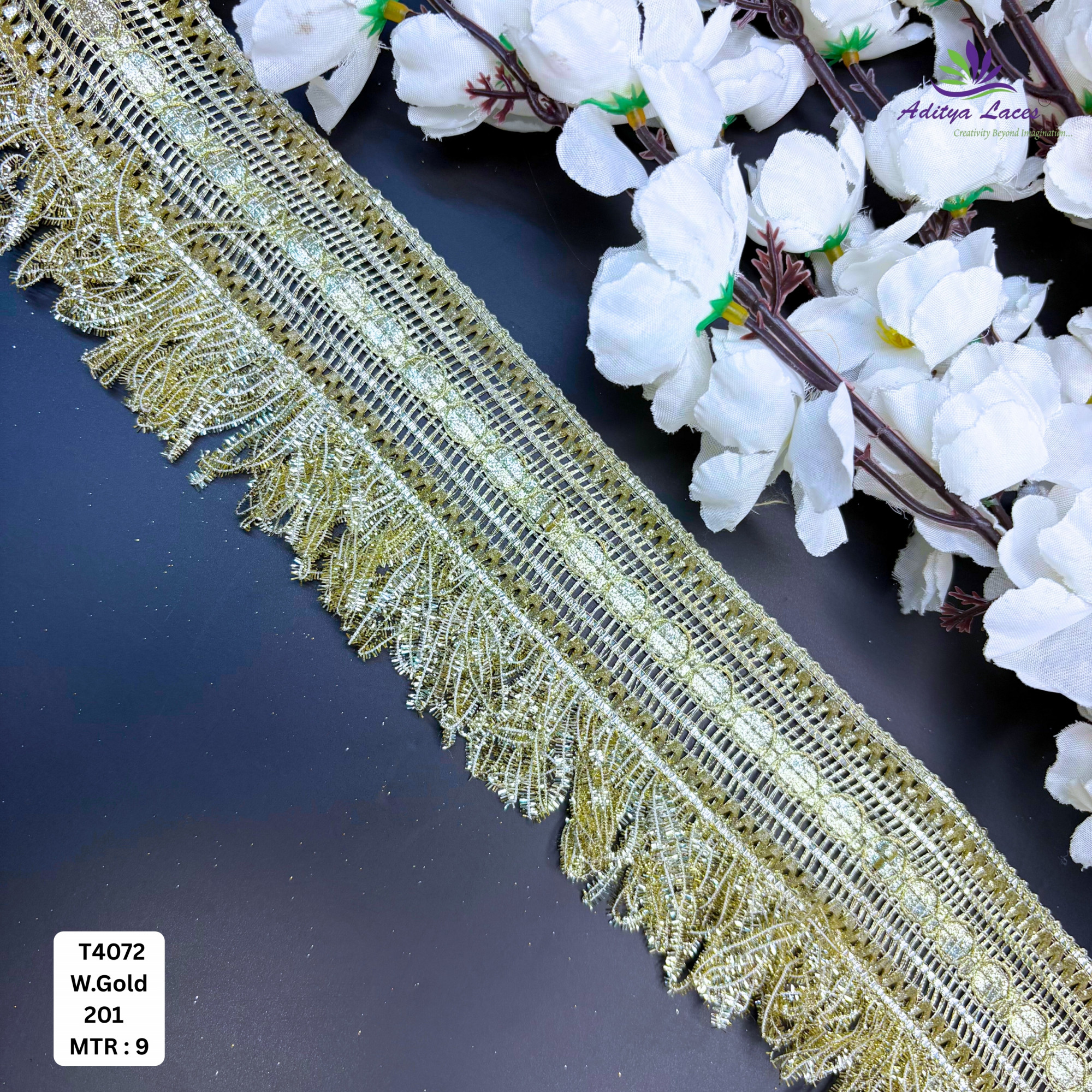 Royal Readymade Lace Border with Zari Work for Saree Bridal Wear