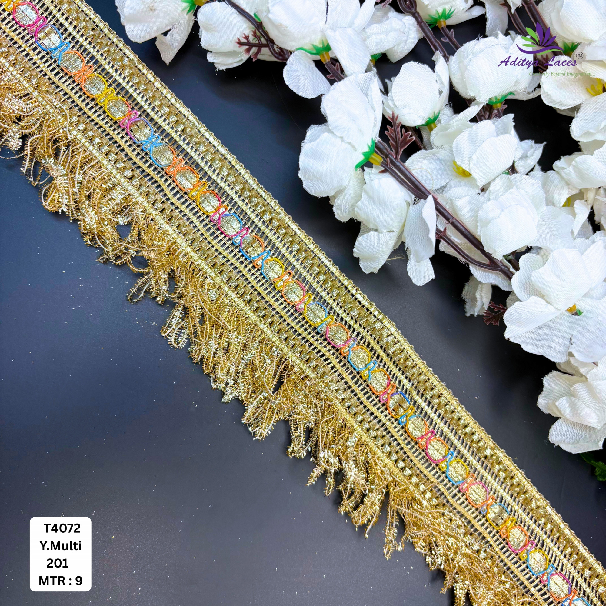 Royal Readymade Lace Border with Zari Work for Saree Bridal Wear