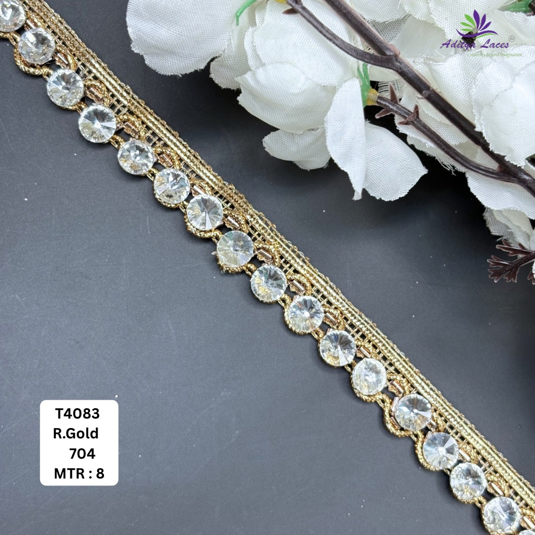 Ethnic Tissue Handwork Lace Border for Saree Bridal Ethnic Wear