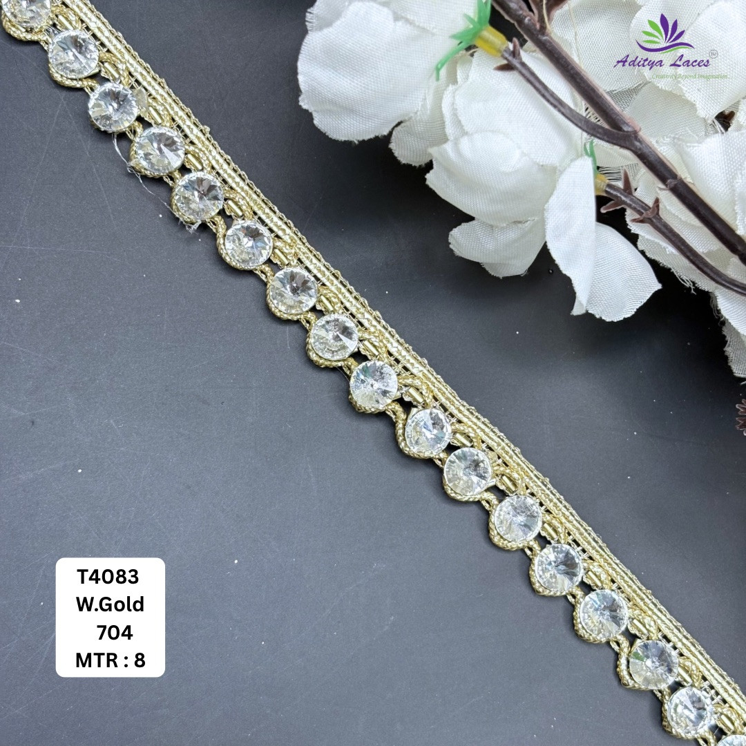 Ethnic Tissue Handwork Lace Border for Saree Bridal Ethnic Wear