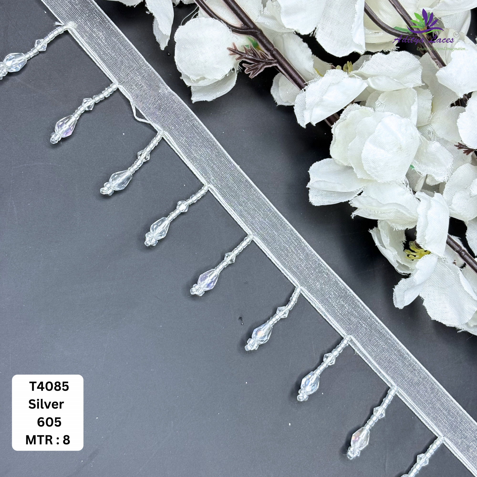 Bridal Gold Pearl Moti Lace Trim