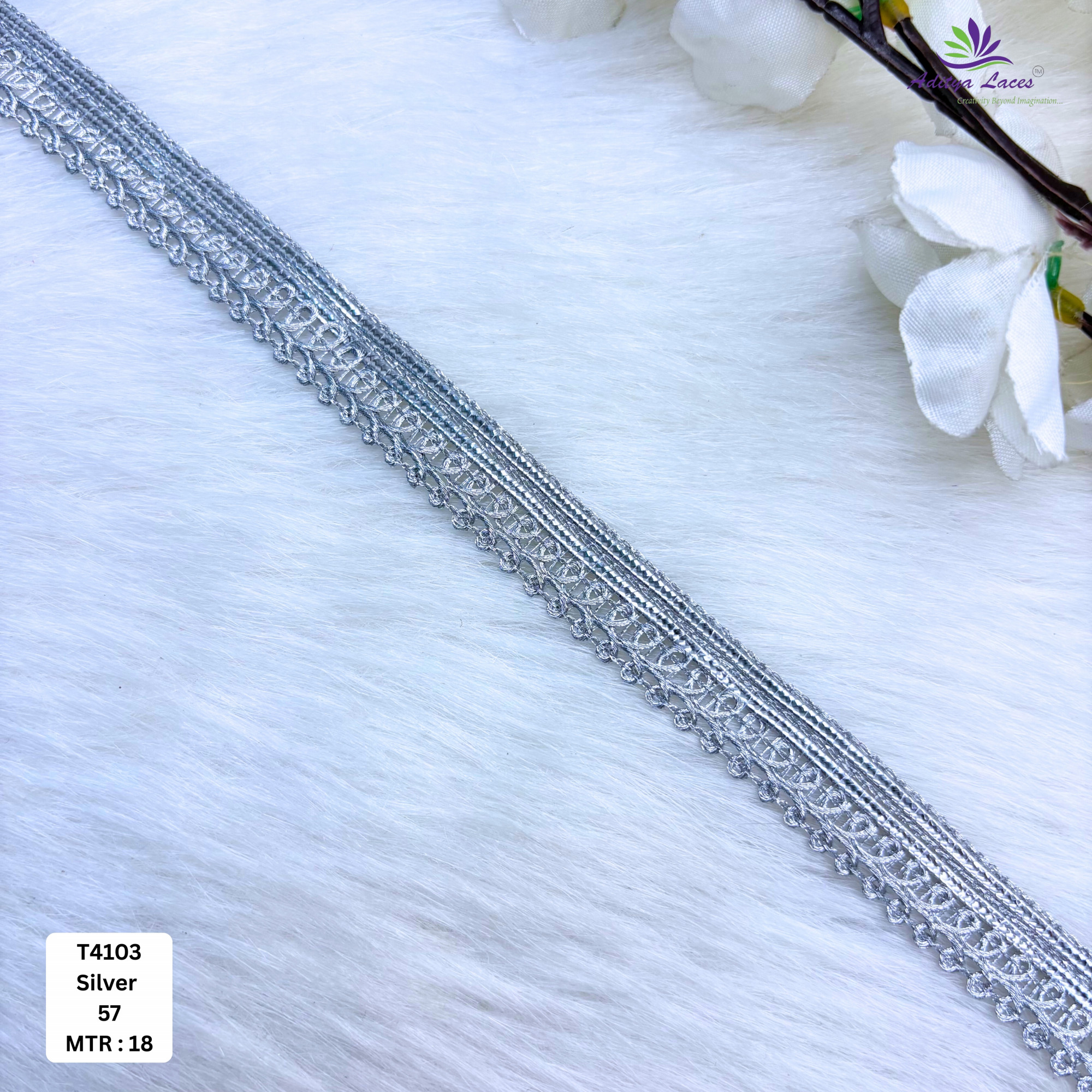 Decorative Readymade Lace Border with Zari Work for Saree Bridal Wear