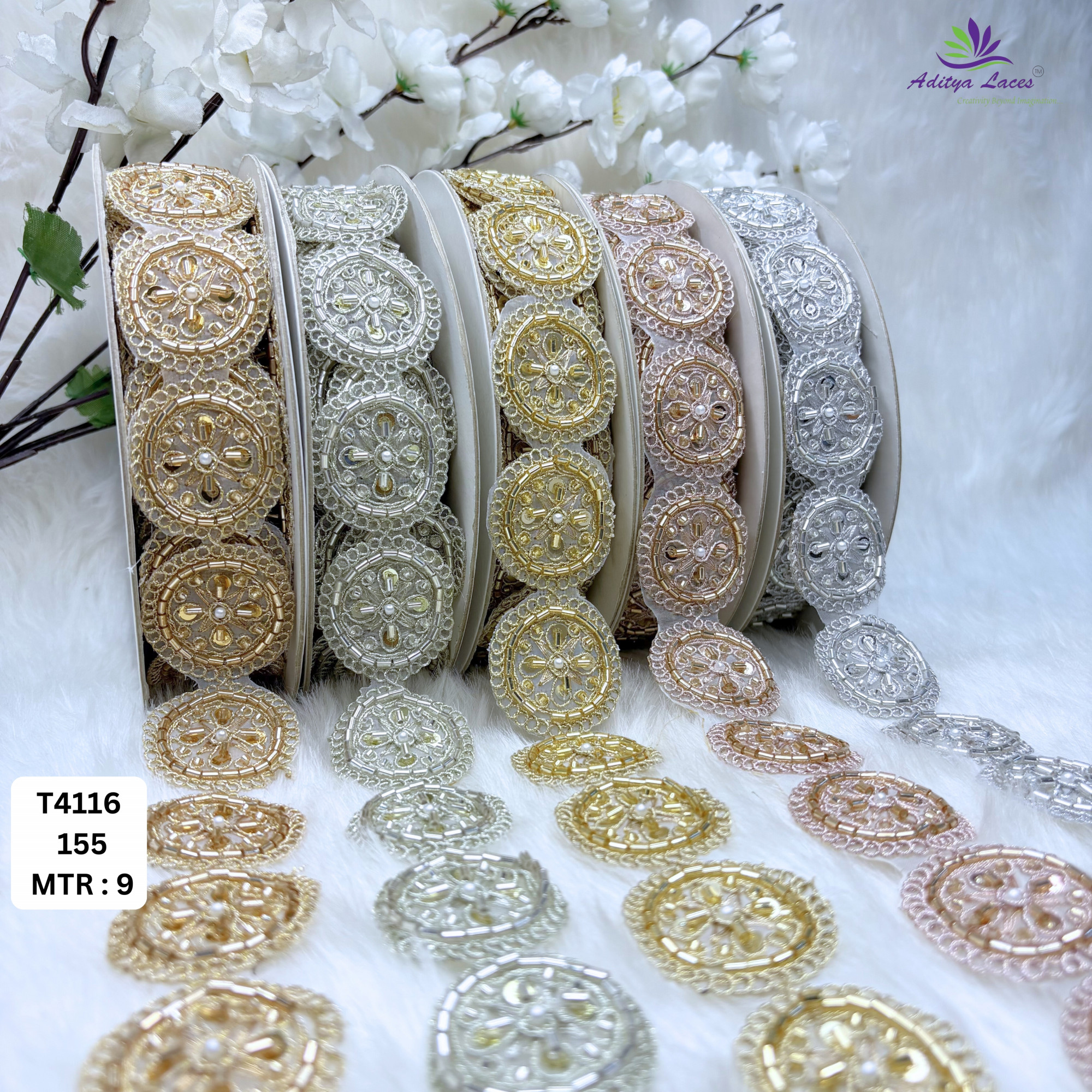 Bridal Garment Decorative Beads Trim for Kurti Dupatta