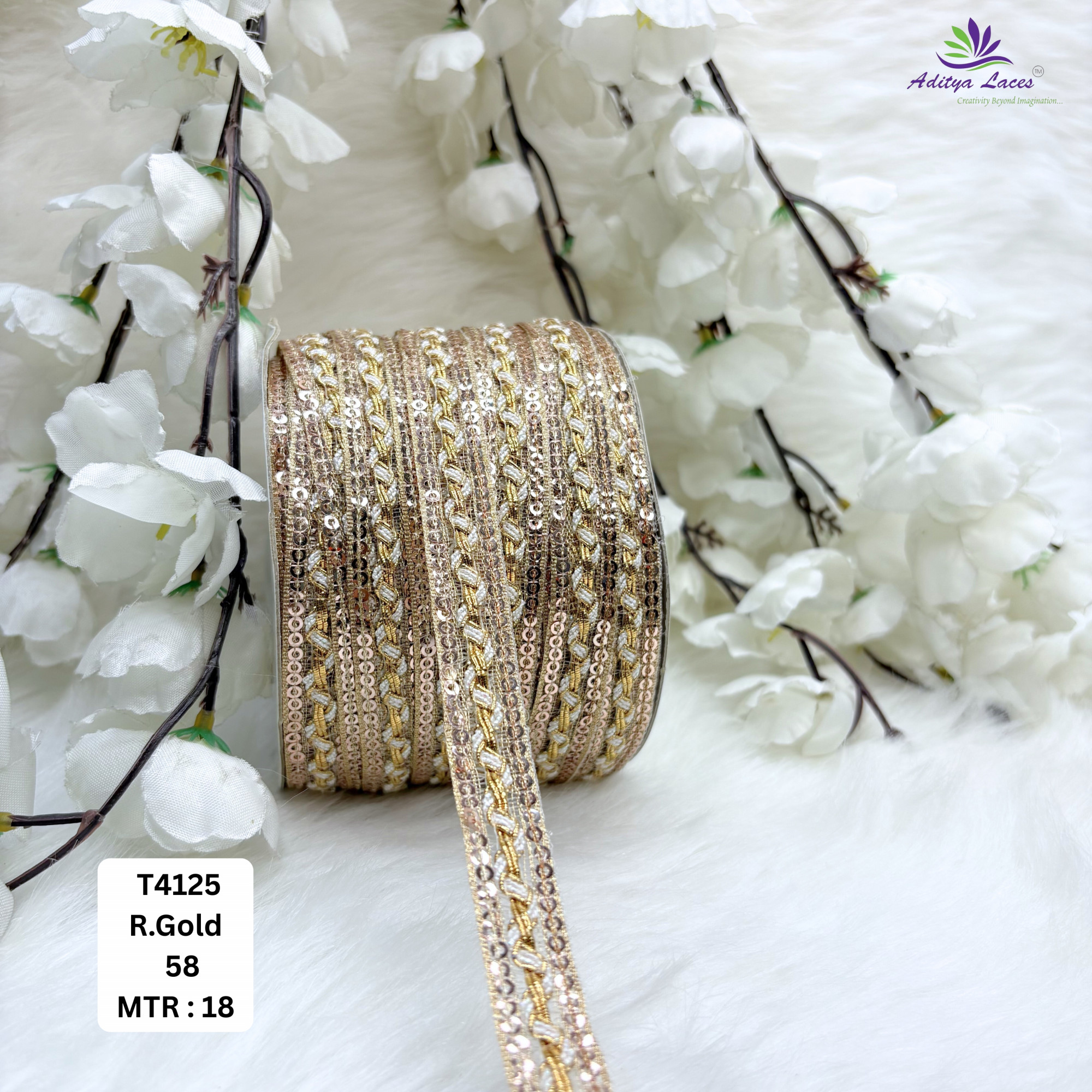 Luxury Readymade Lace Border with Zari Work for Saree Bridal Wear