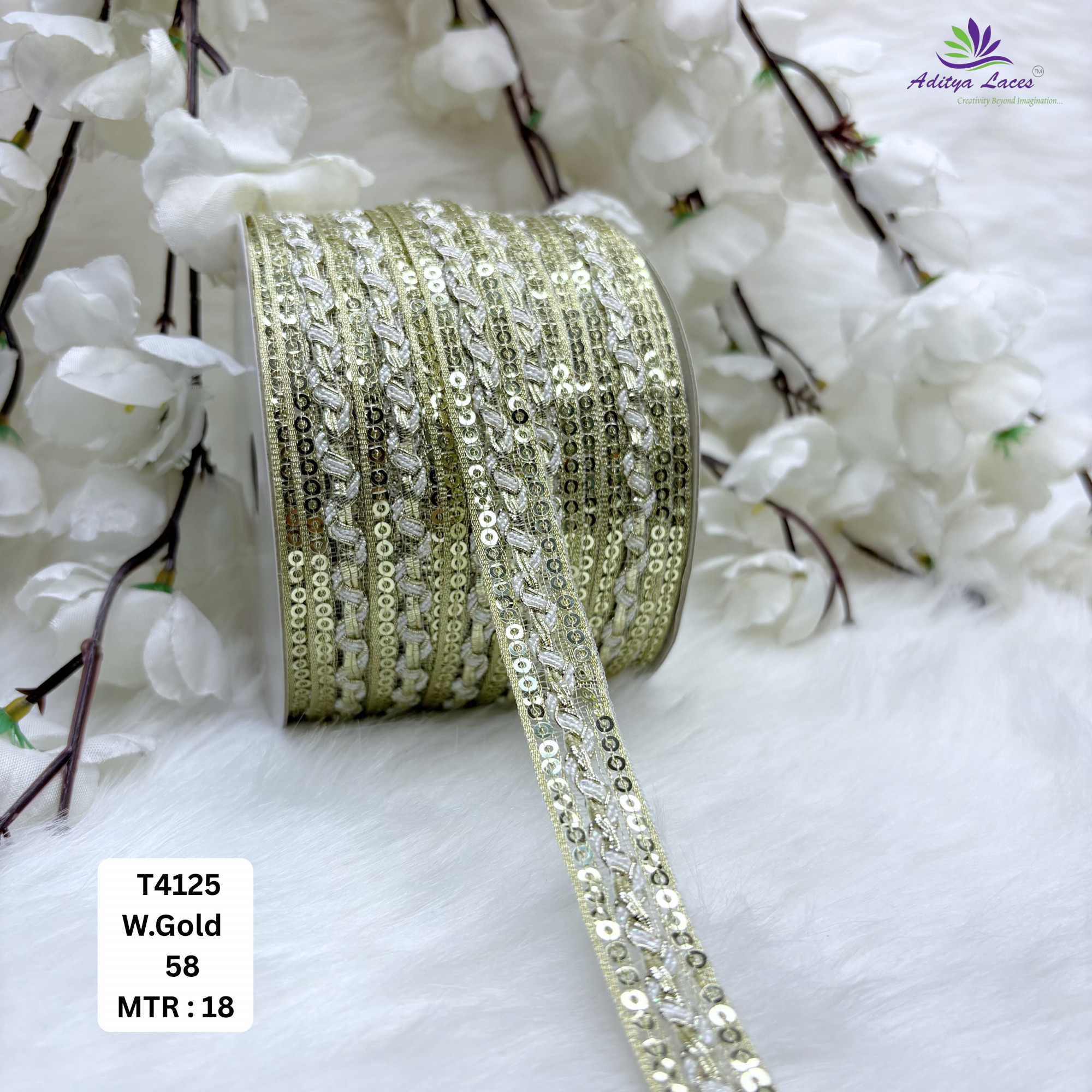 Luxury Readymade Lace Border with Zari Work for Saree Bridal Wear