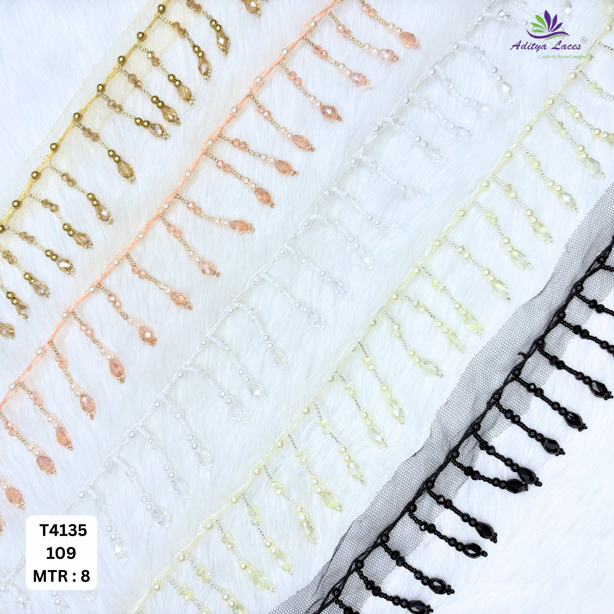 Traditional Gold Pearl Moti Lace Trim