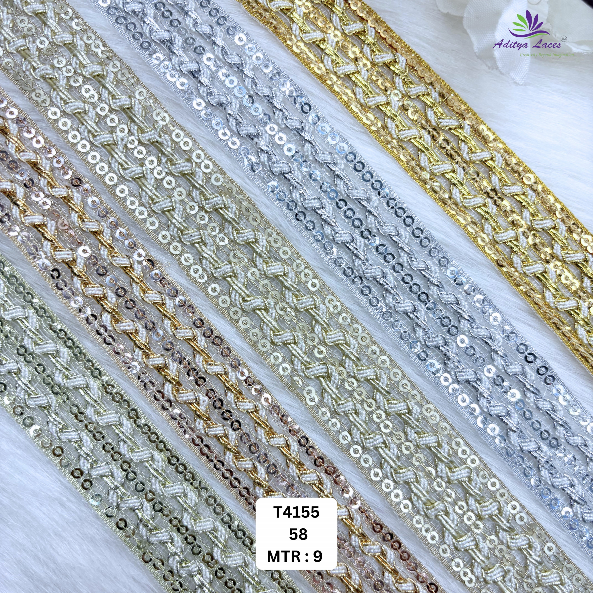 Premium Readymade Lace Border with Zari Work for Saree Bridal Wear
