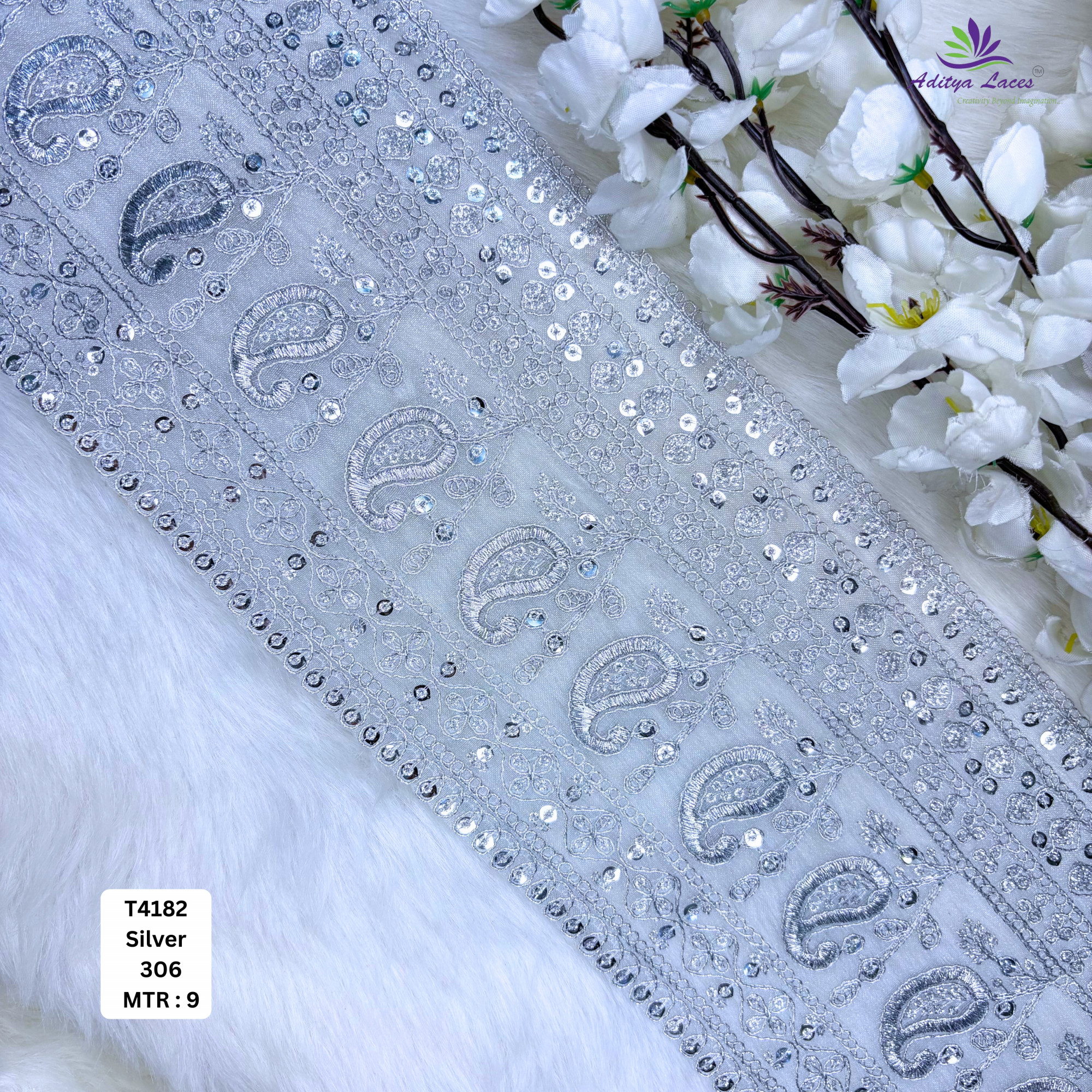 Fancy Copper Gold Embroidery Lace Trim for Saree Garments