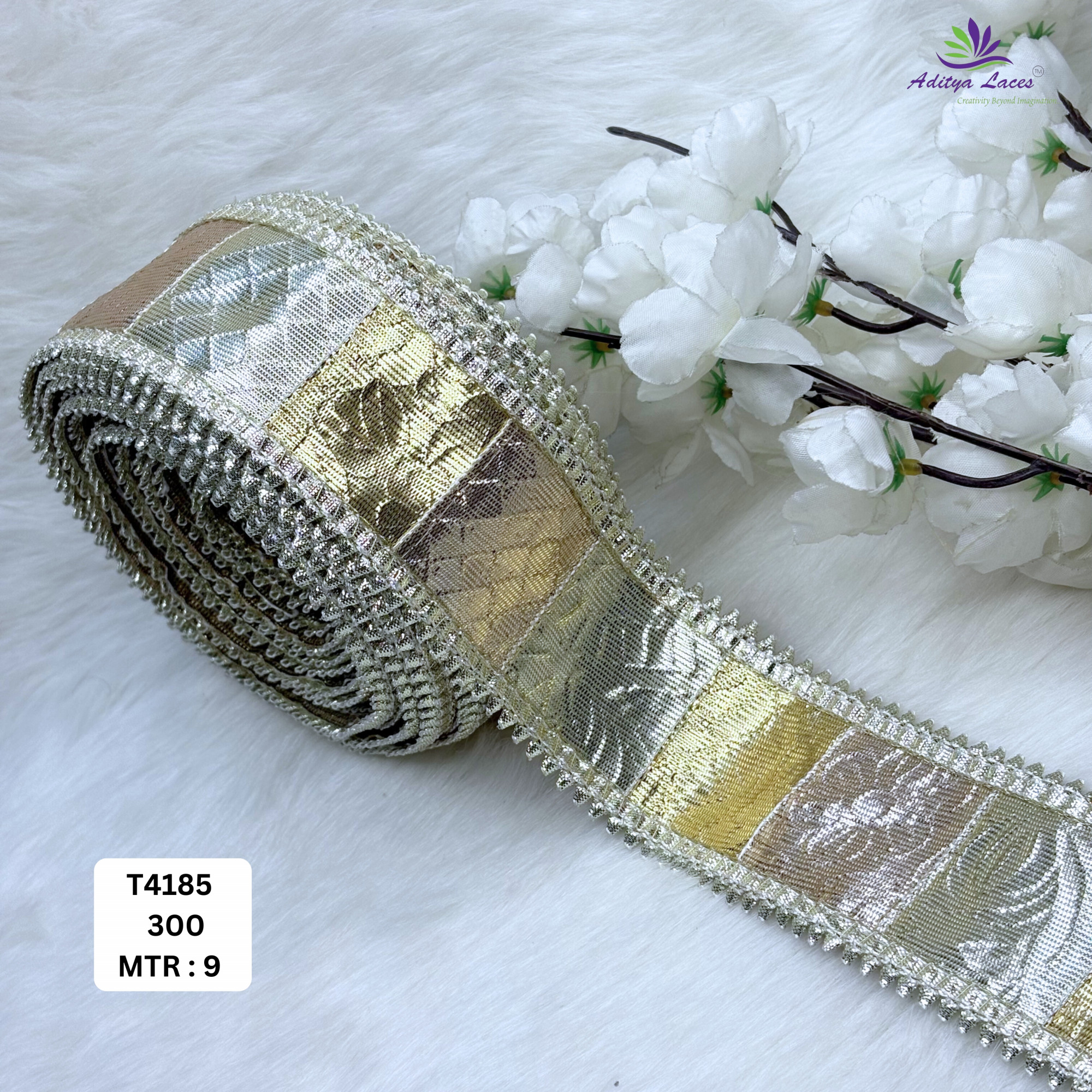 Decorative Gota Patti Lace Border for Saree Bridal Wear