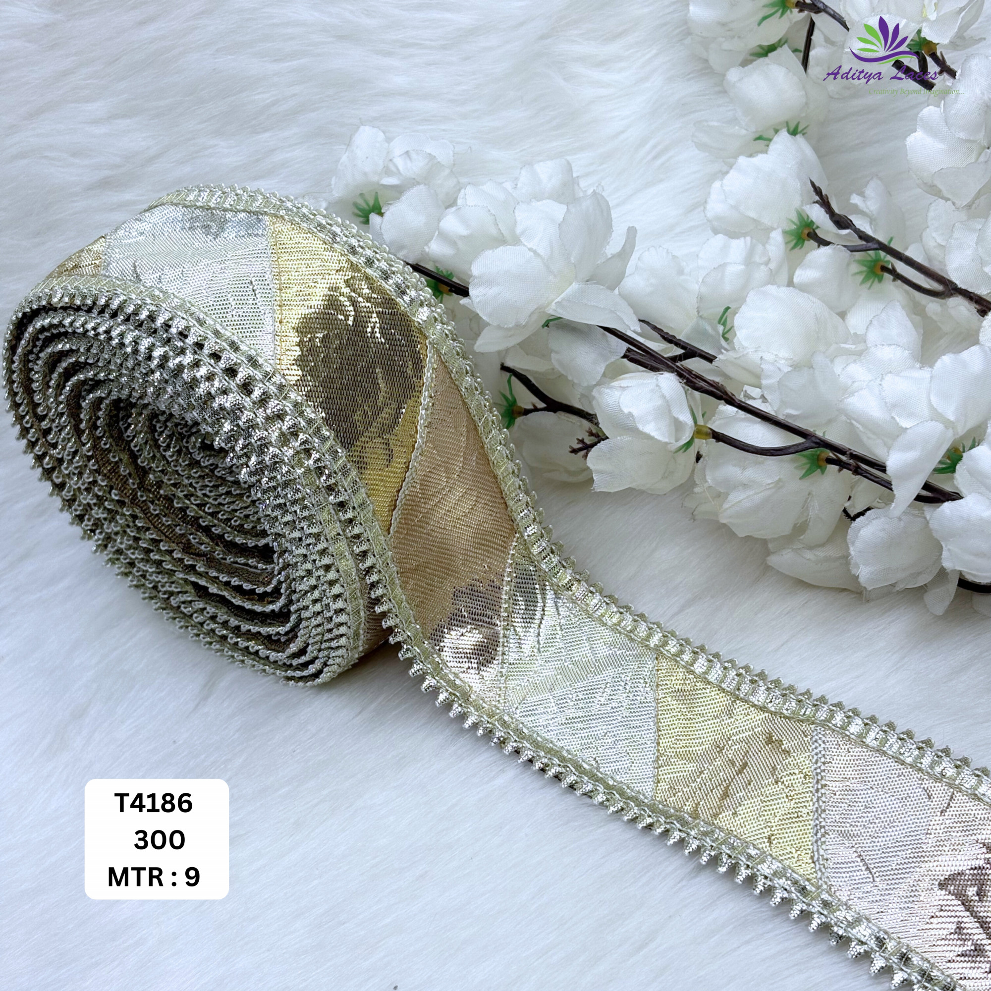 Handcrafted Gota Patti Lace Border for Saree Bridal Wear