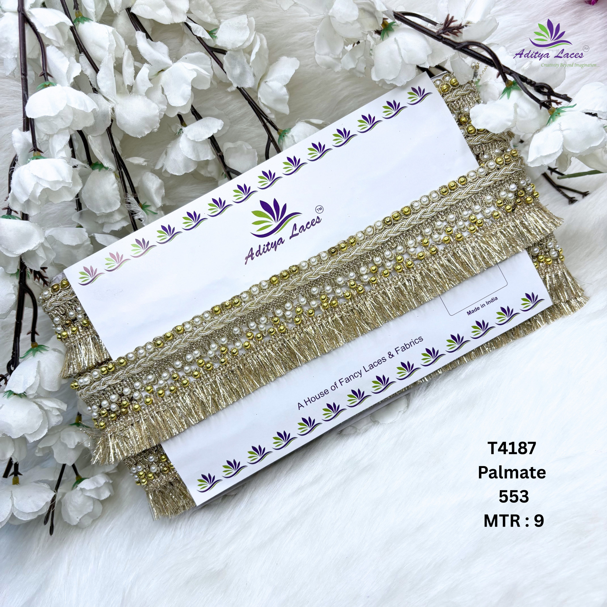 Designer Tissue Handwork Lace Border for Saree Bridal Ethnic Wear