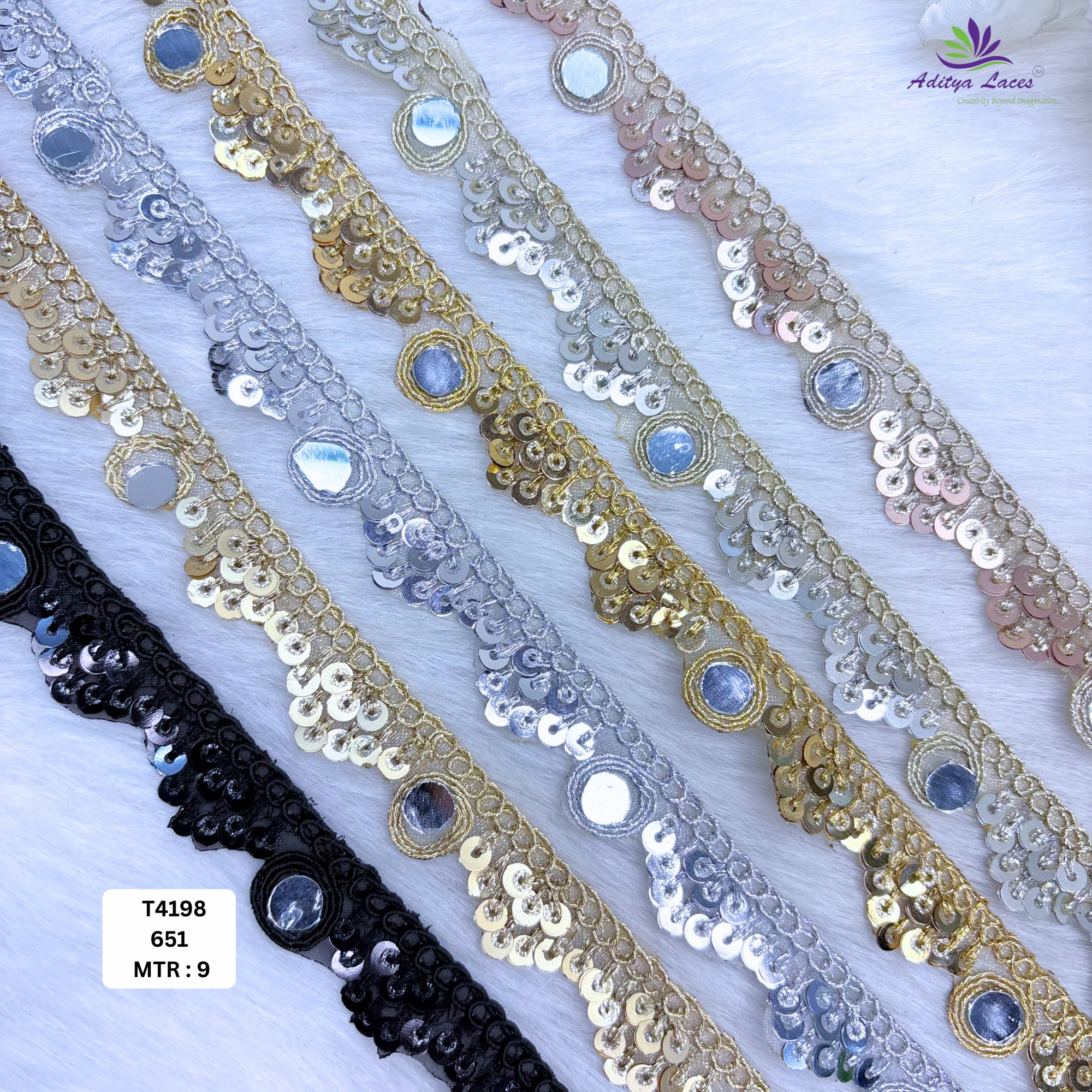Elegant Tissue Handwork Lace Border for Saree Bridal Ethnic Wear