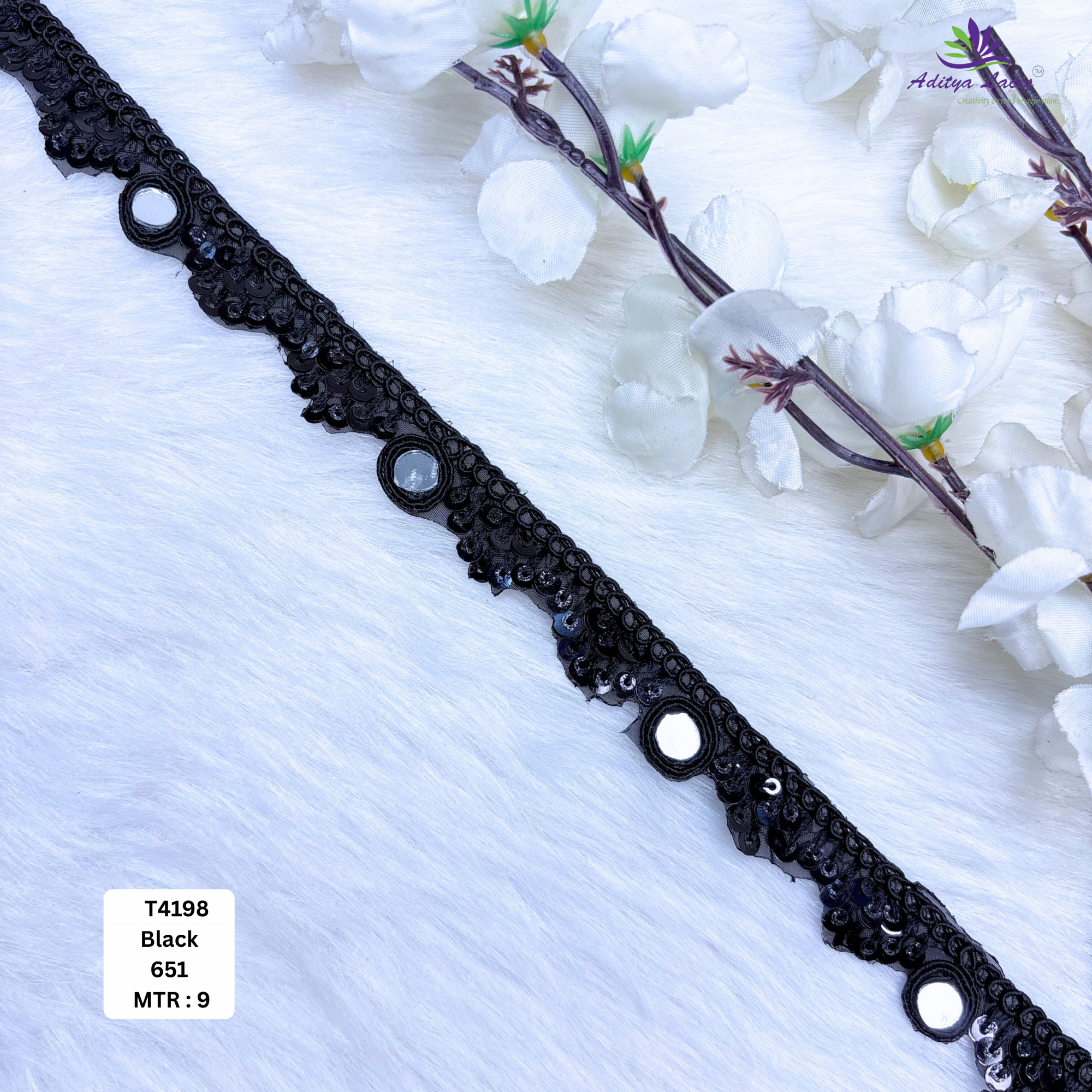 Elegant Tissue Handwork Lace Border for Saree Bridal Ethnic Wear