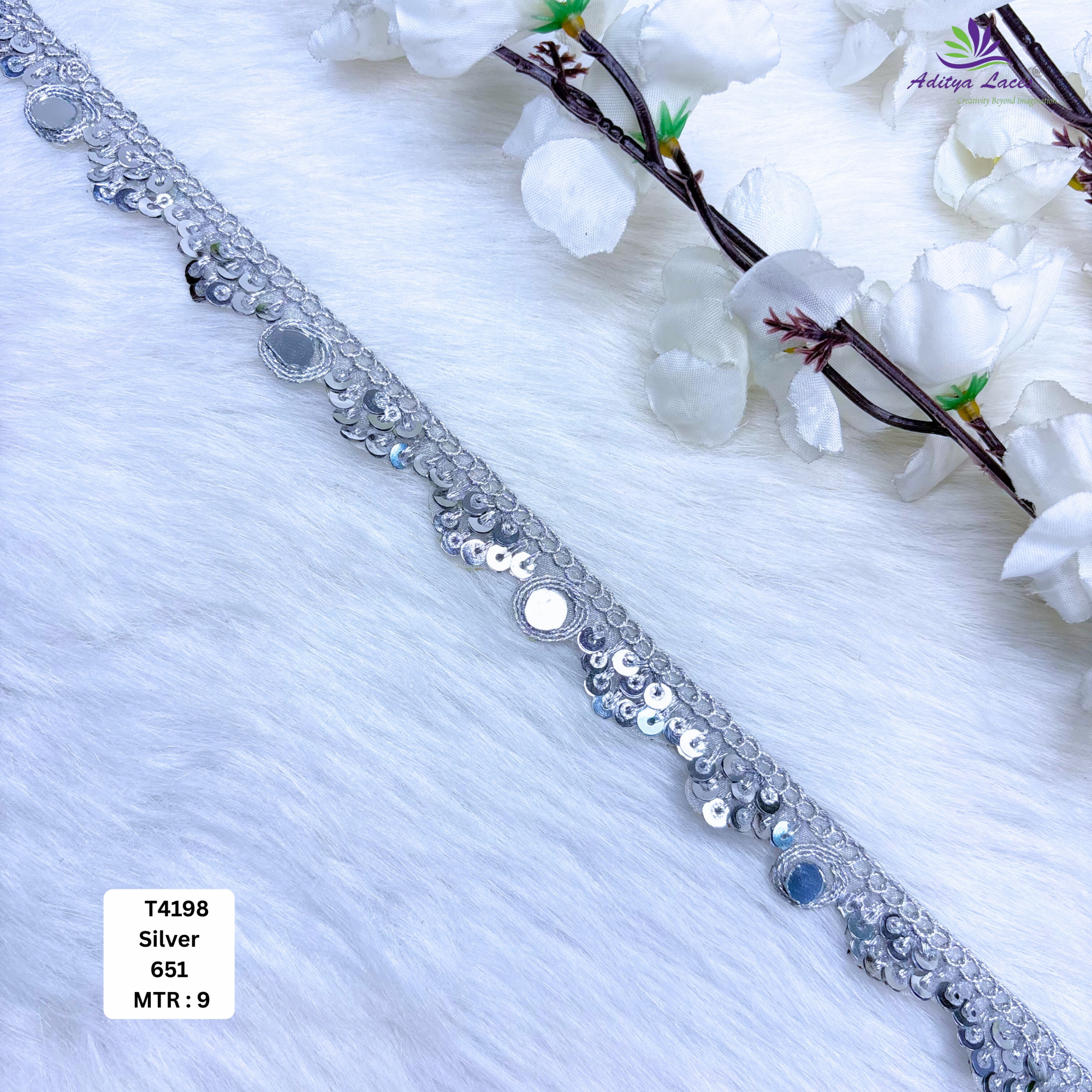Elegant Tissue Handwork Lace Border for Saree Bridal Ethnic Wear