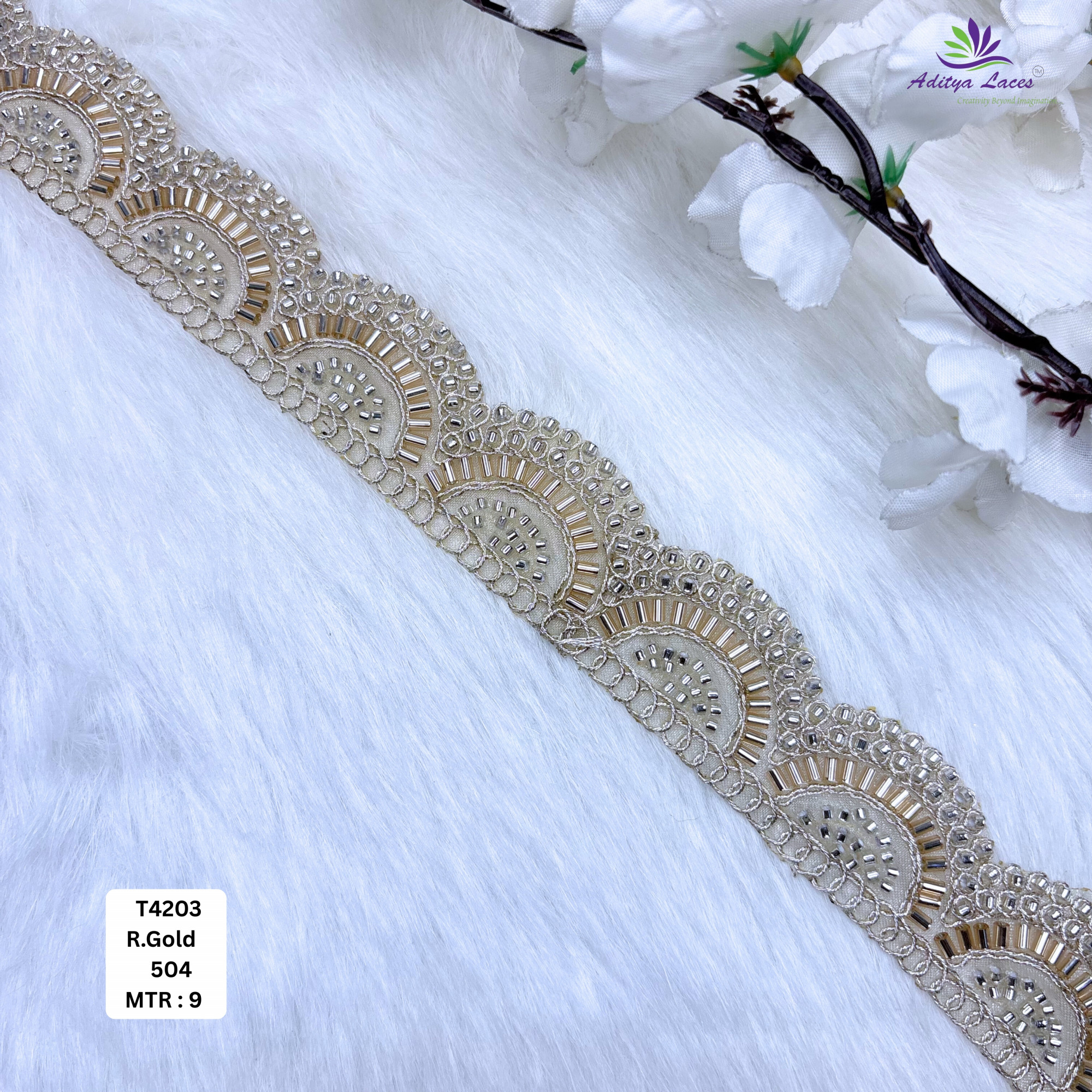 Designer Bridal Beads Lace for Fashion Accessories