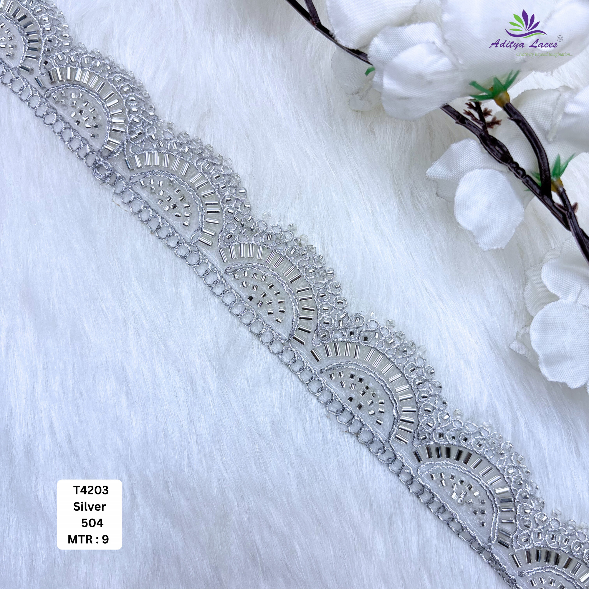 Designer Bridal Beads Lace for Fashion Accessories