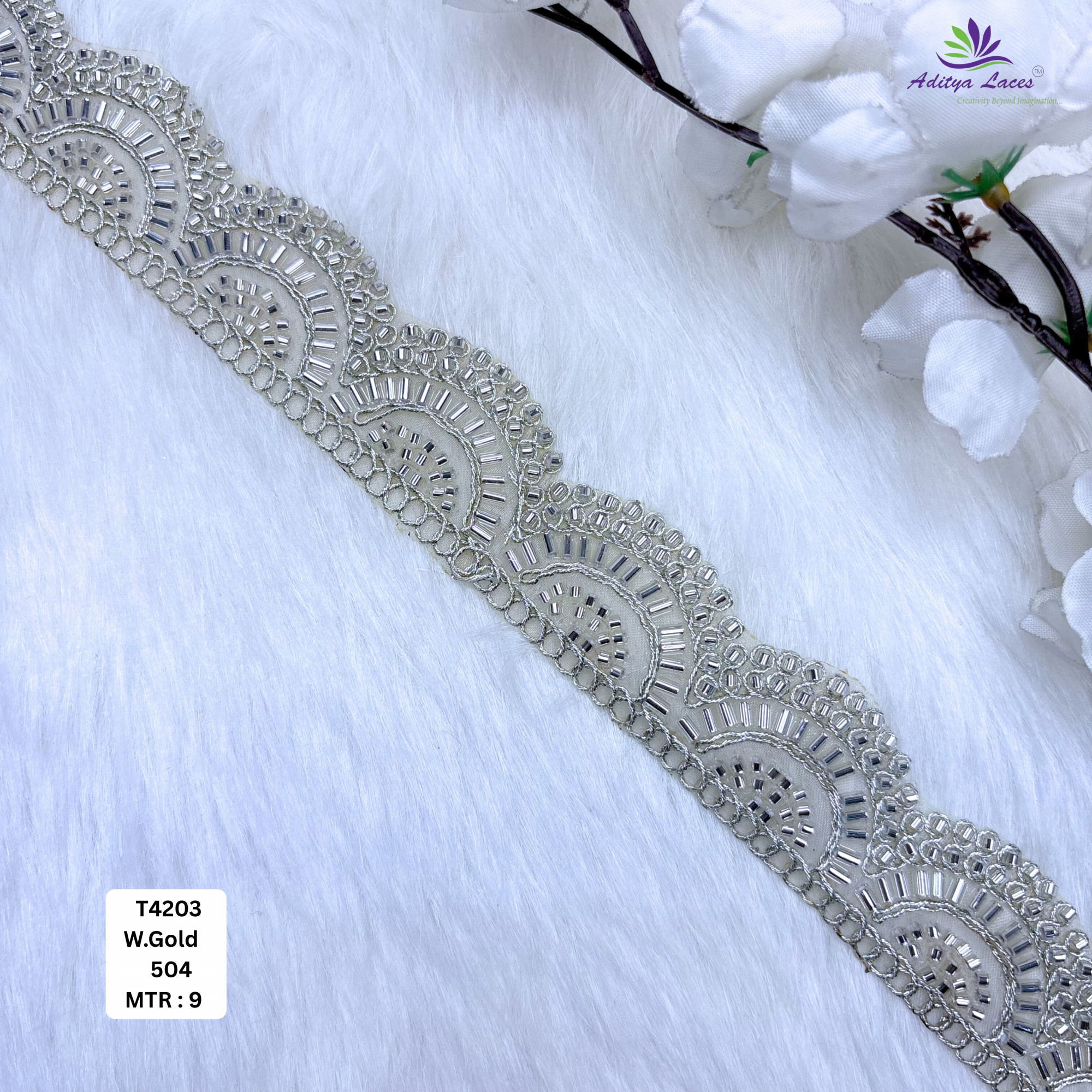 Designer Bridal Beads Lace for Fashion Accessories