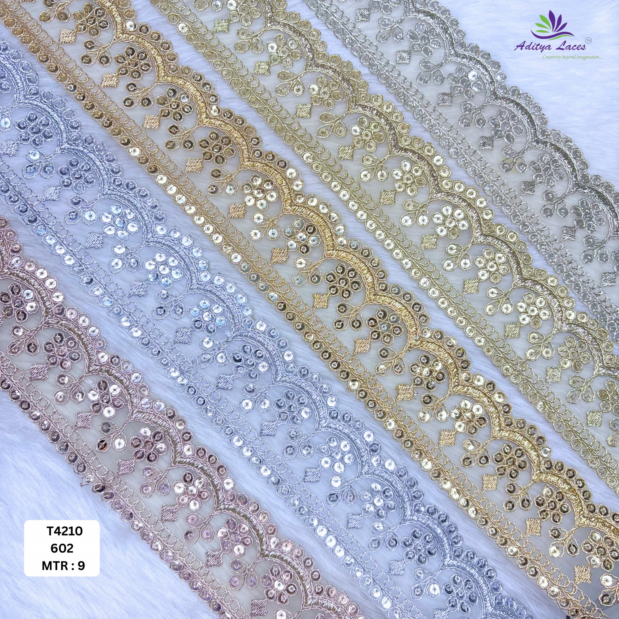 Elegant Silver Tissue Lace Trim for Saree Garments