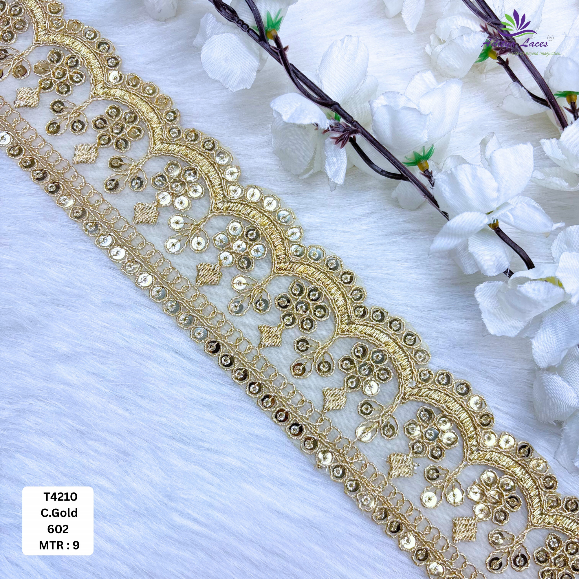 Elegant Silver Tissue Lace Trim for Saree Garments