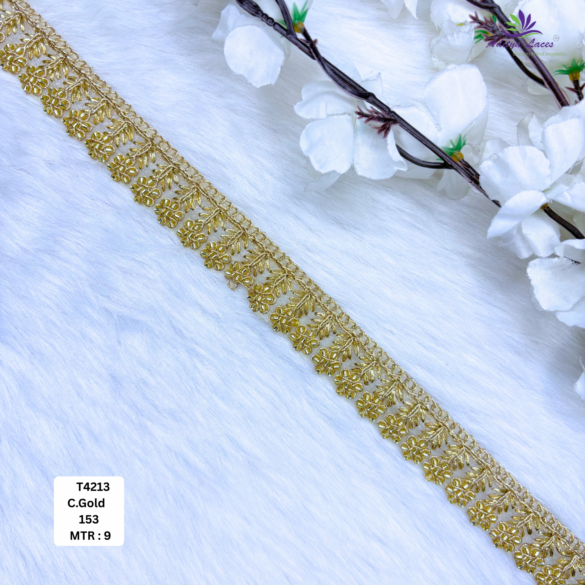 Fancy Silver Embroidery Lace Trim for Saree Garments