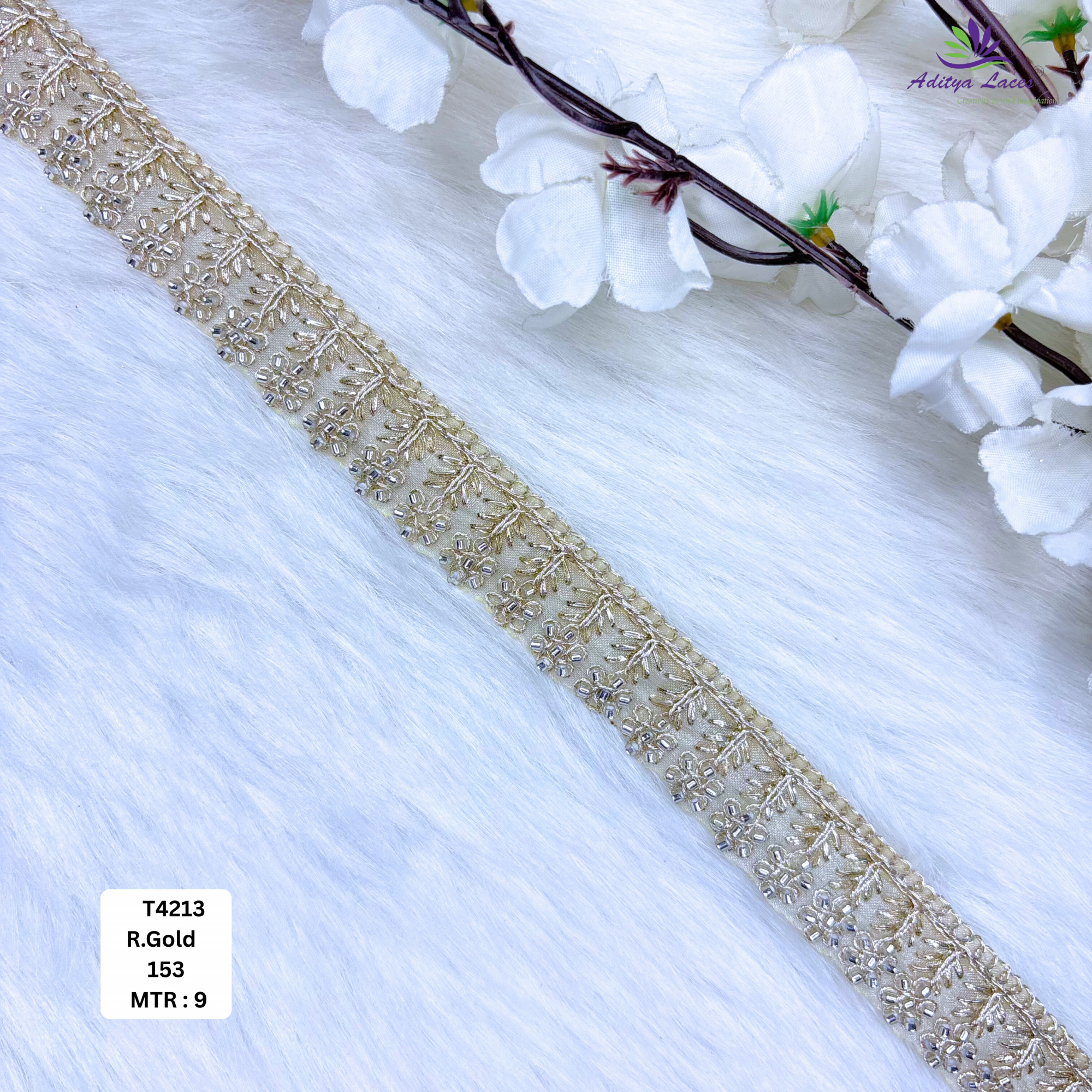 Fancy Silver Embroidery Lace Trim for Saree Garments