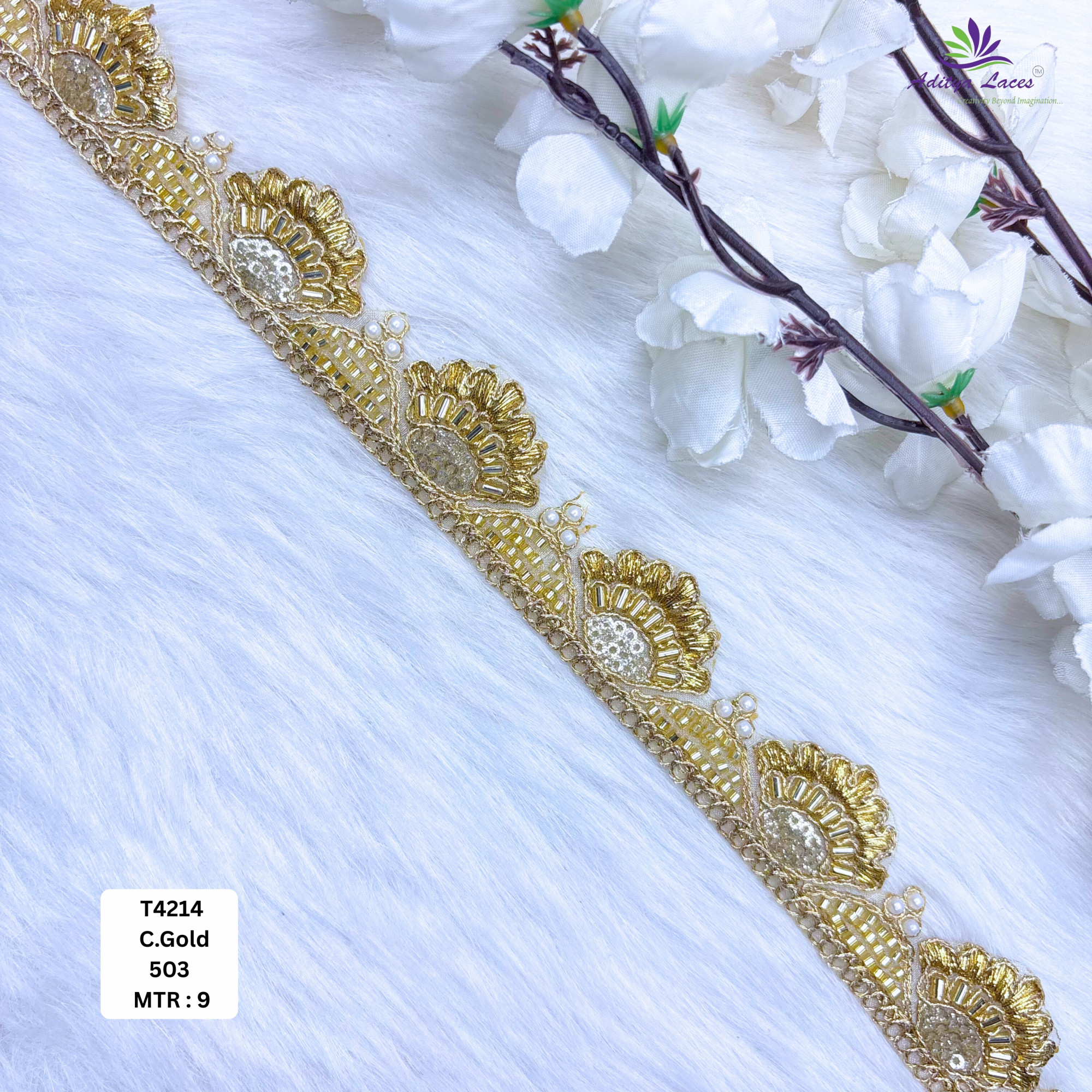 Bridal Silver Tissue Lace Trim for Saree Garments