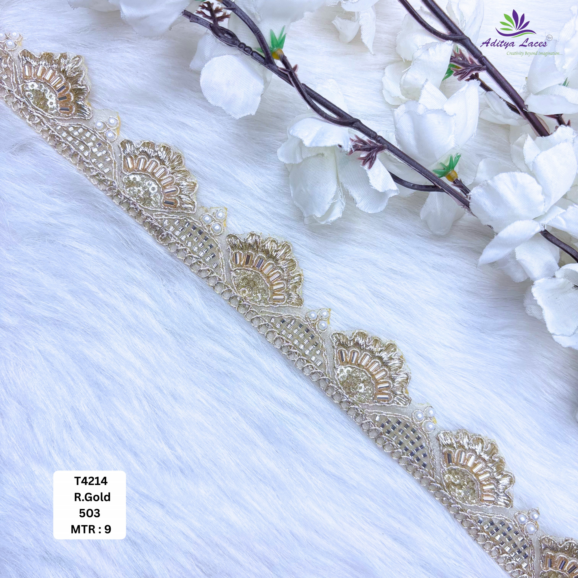 Bridal Silver Tissue Lace Trim for Saree Garments