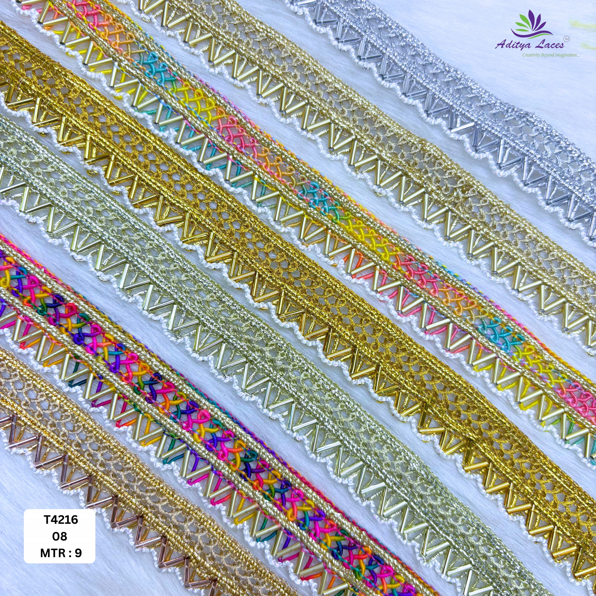 Elegant Readymade Lace Border with Zari Work for Saree Bridal Wear