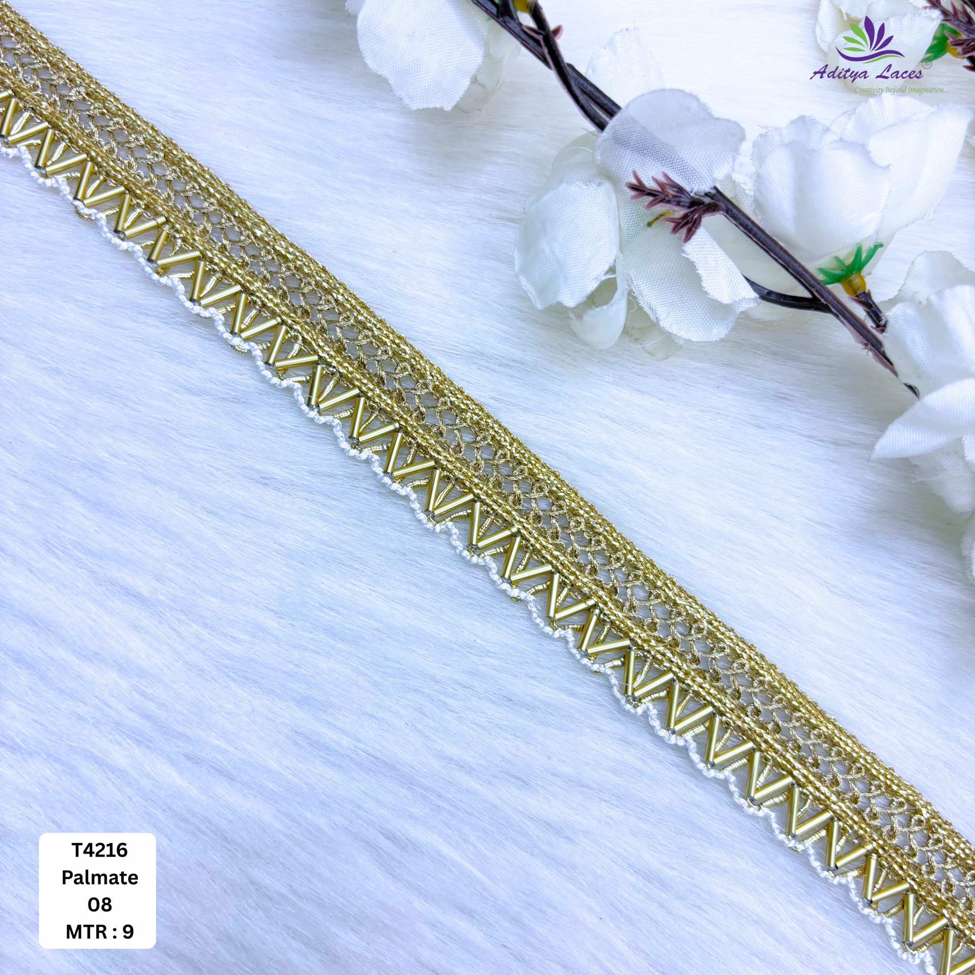 Elegant Readymade Lace Border with Zari Work for Saree Bridal Wear
