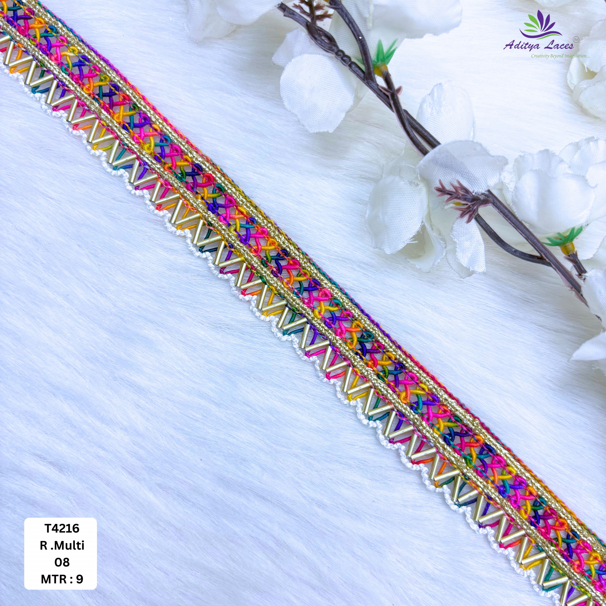 Elegant Readymade Lace Border with Zari Work for Saree Bridal Wear