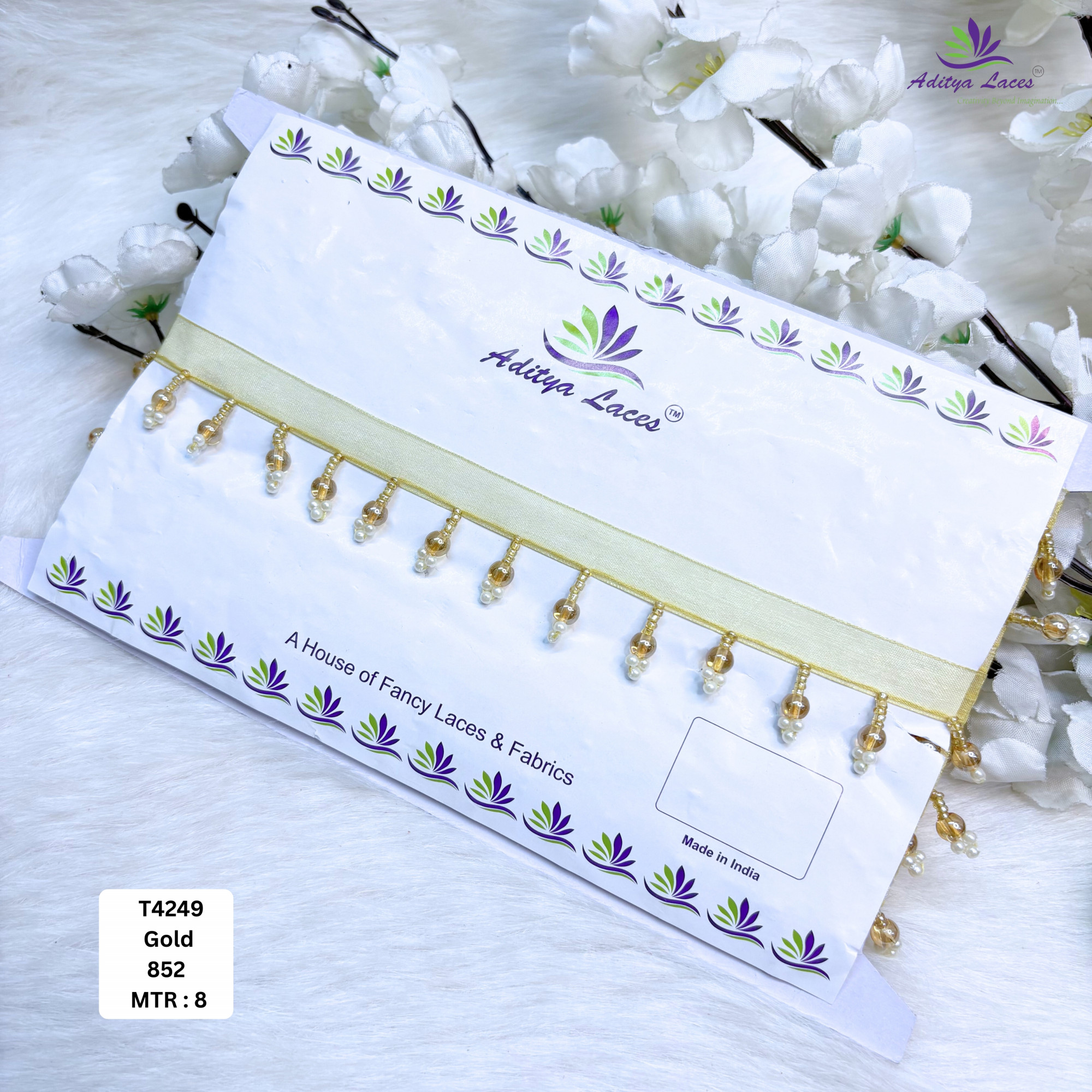Designer Latkan Tassel Lace Border for Saree Hem  Dupatta Edges  Embroidered Beaded Trim for Ethnic Wear