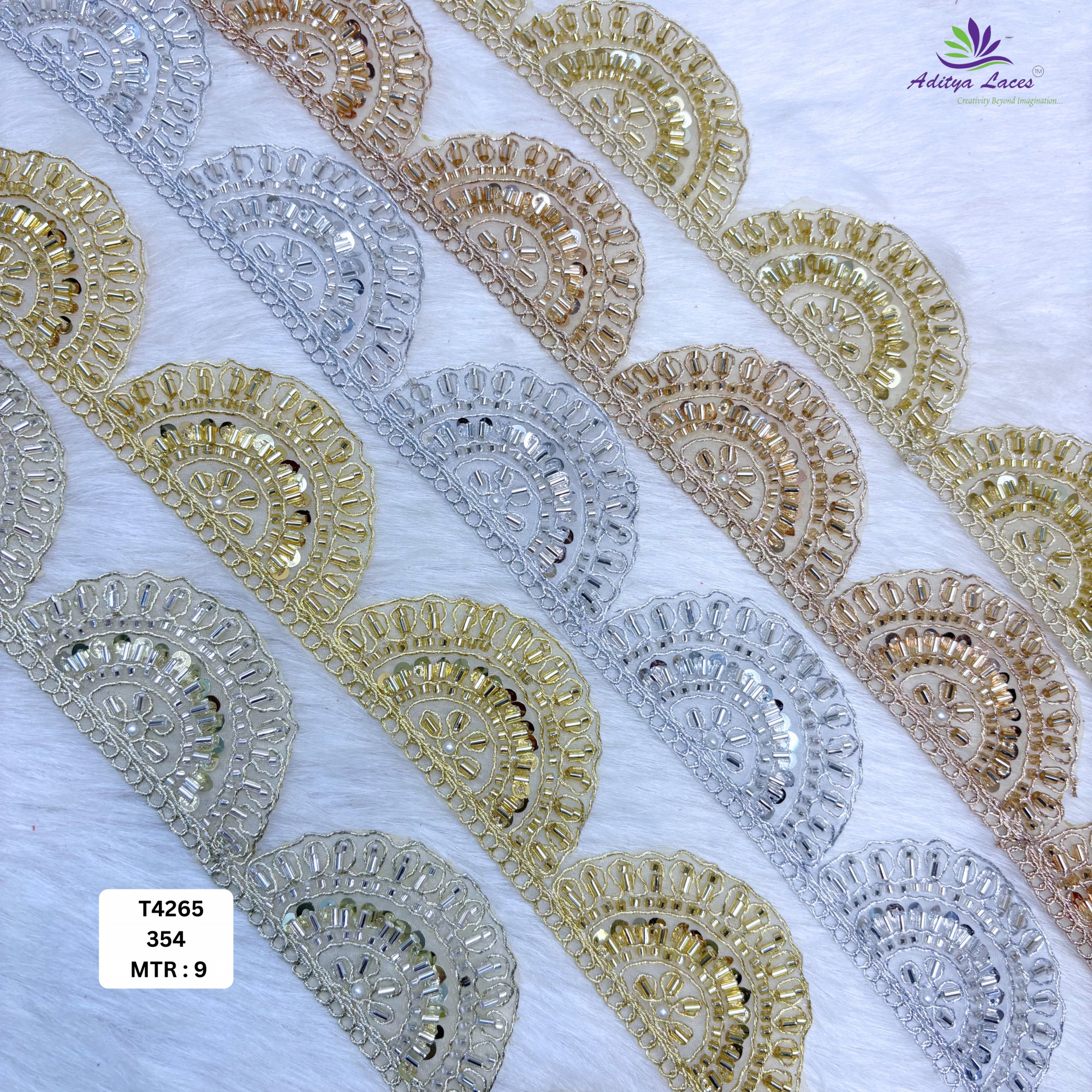 Premium Designer Beads Border for Bridal Wear