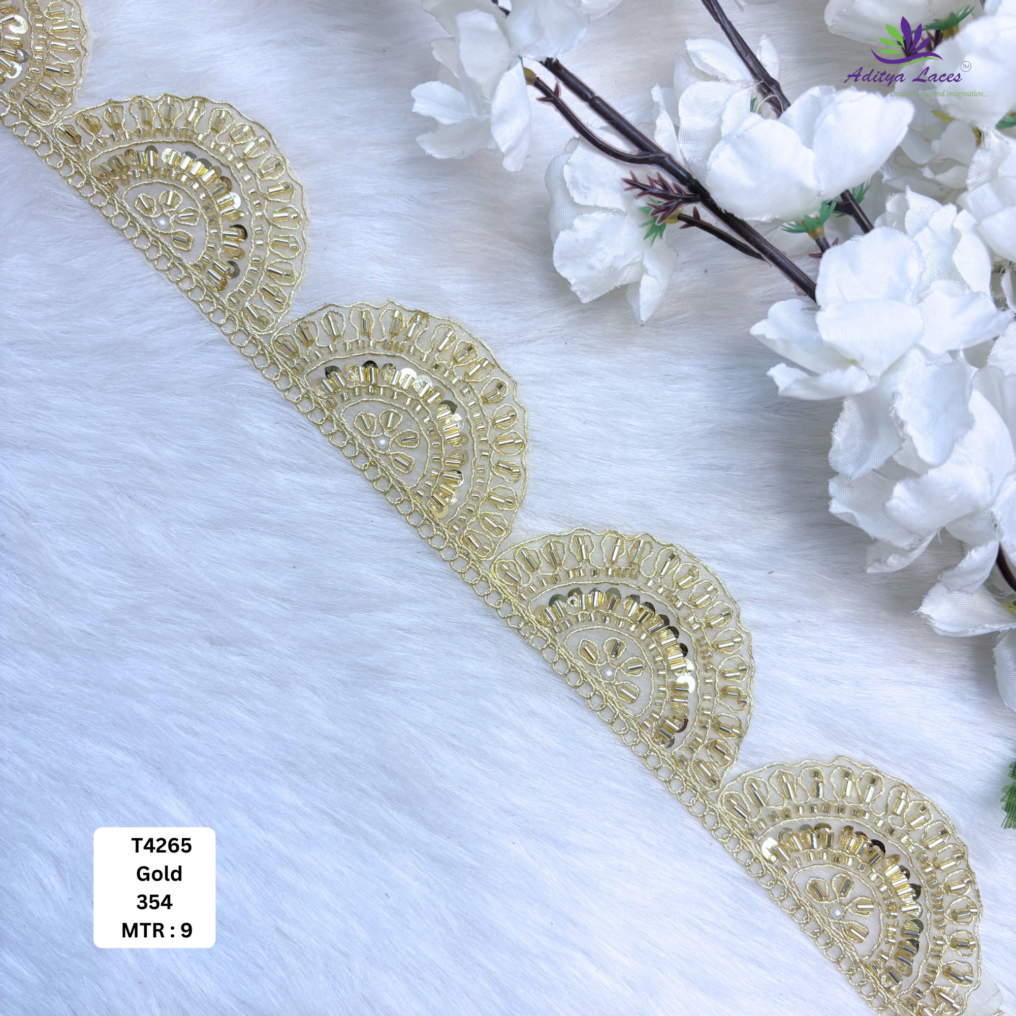 Premium Designer Beads Border for Bridal Wear